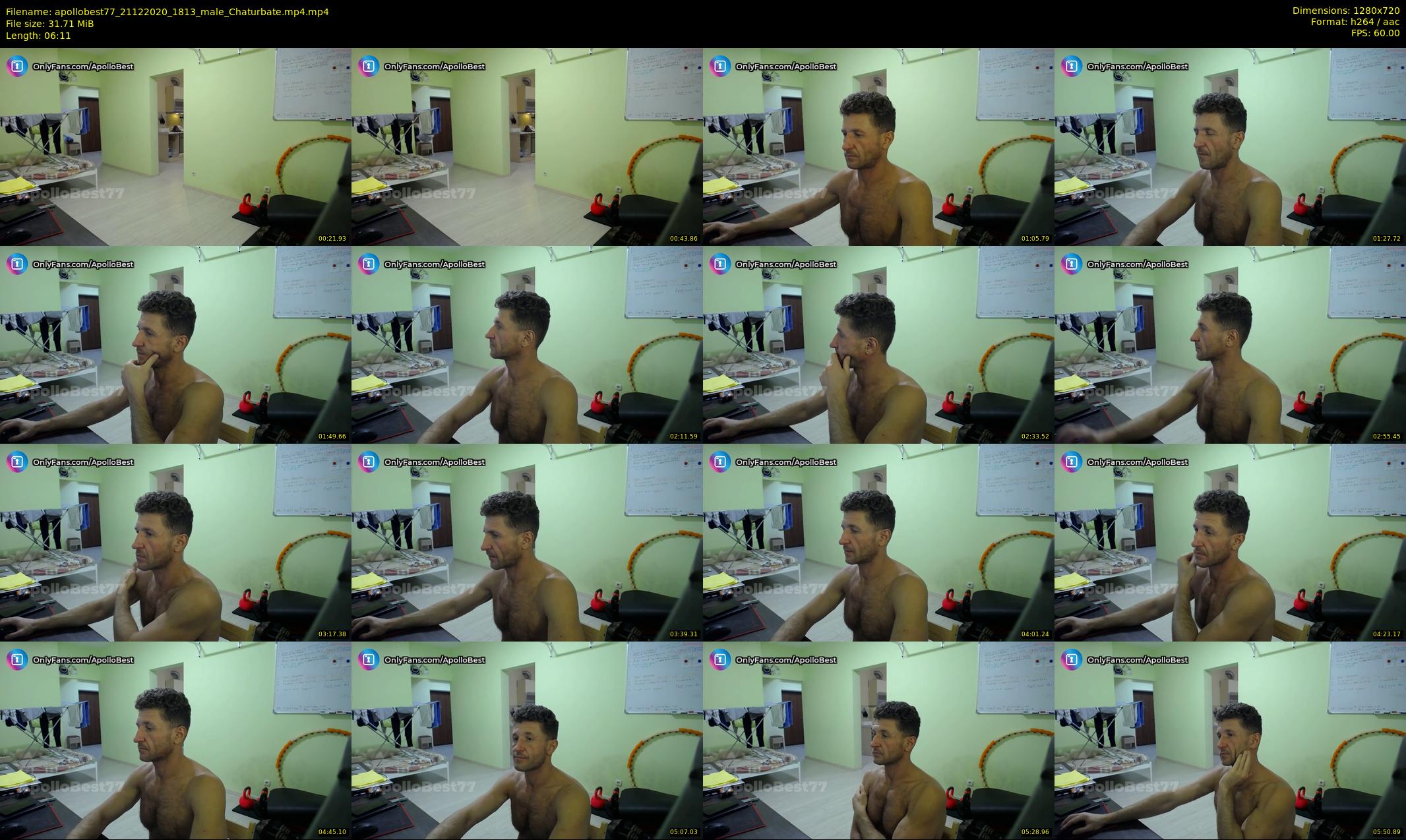 apollobest77 — 7 minute Chaturbate male cam show recording, 720p, Dec 21, 2020