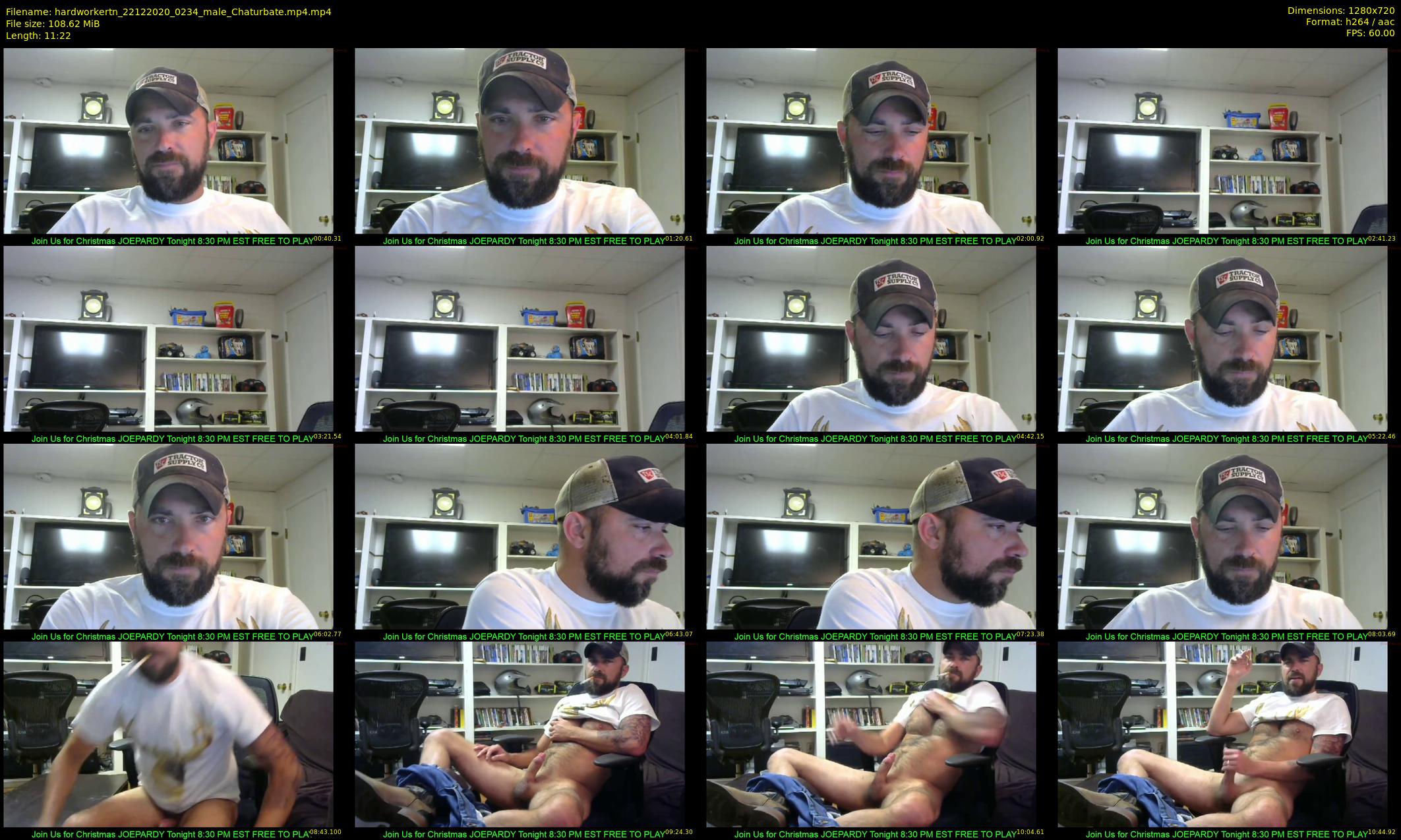hardworkertn — 12 minute Chaturbate male cam show recording, 720p, Dec 22, 2020