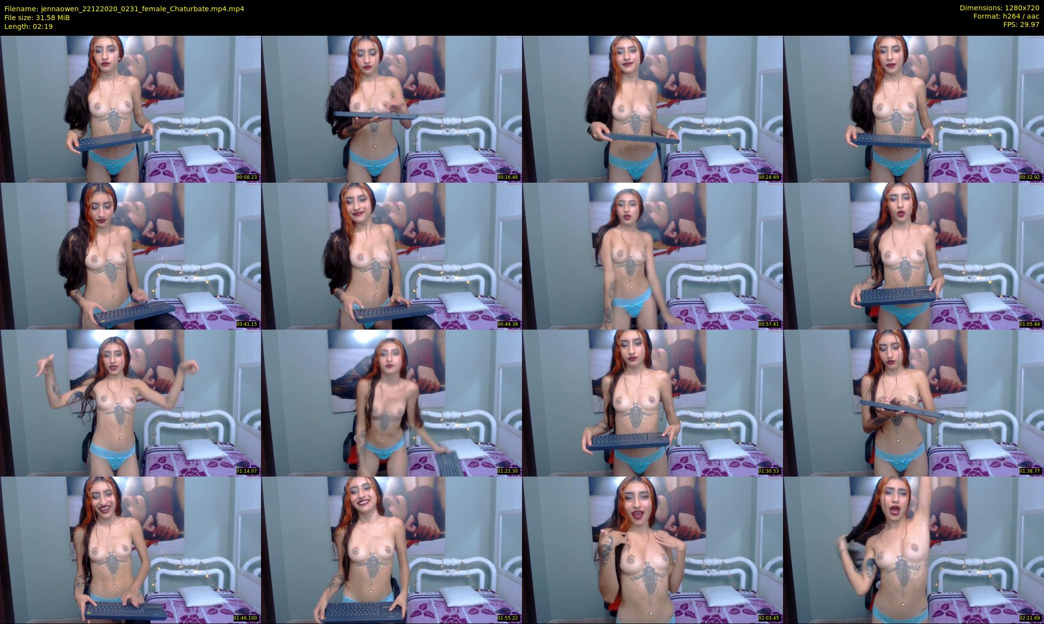 jennaowen — 3 minute Chaturbate female cam show recording, 720p, Dec 22, 2020