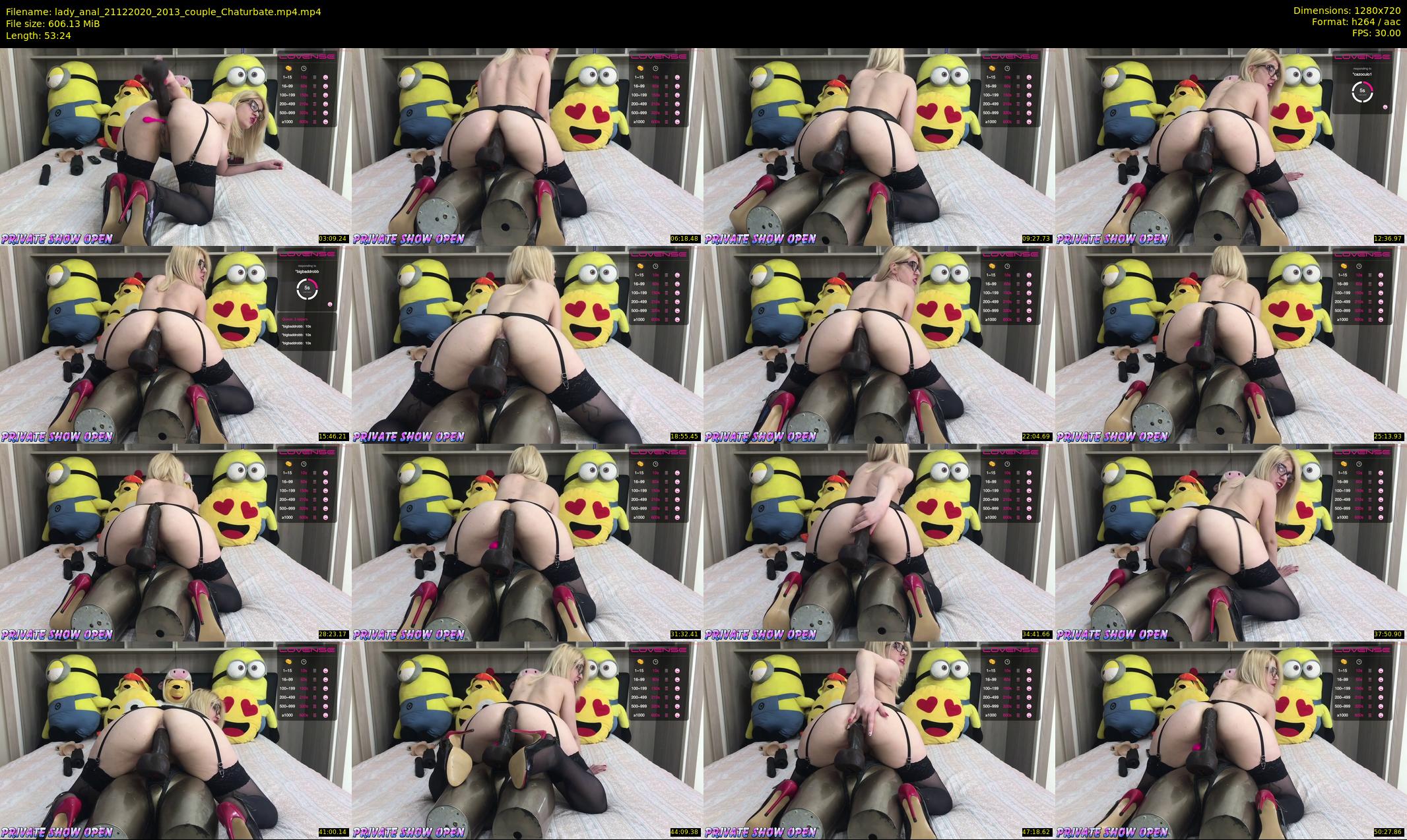 lady_anal — 54 minute Chaturbate female cam show recording, 720p, Dec 21, 2020