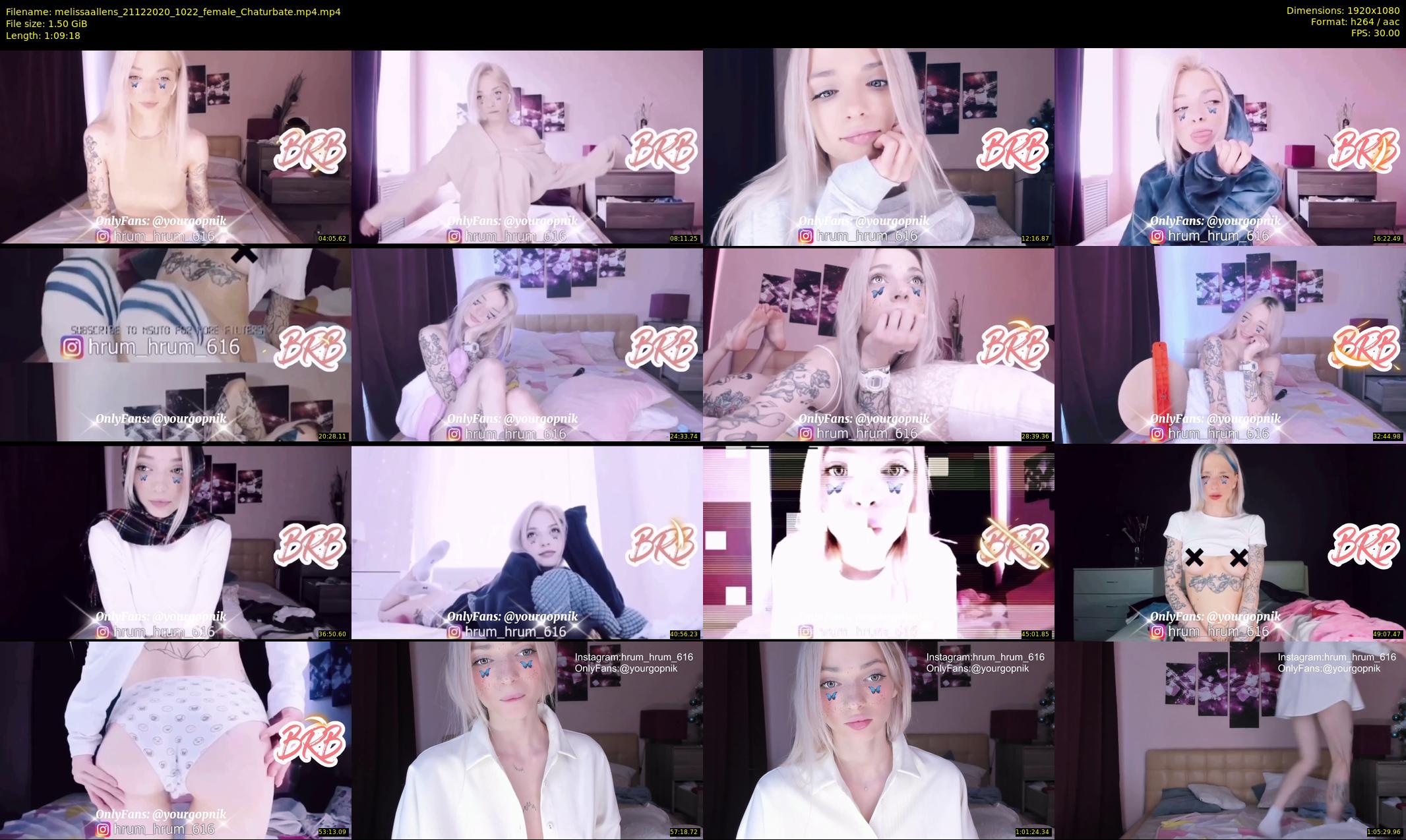 melissaallens — 70 minute Chaturbate female cam show recording, 1080p, Dec 21, 2020