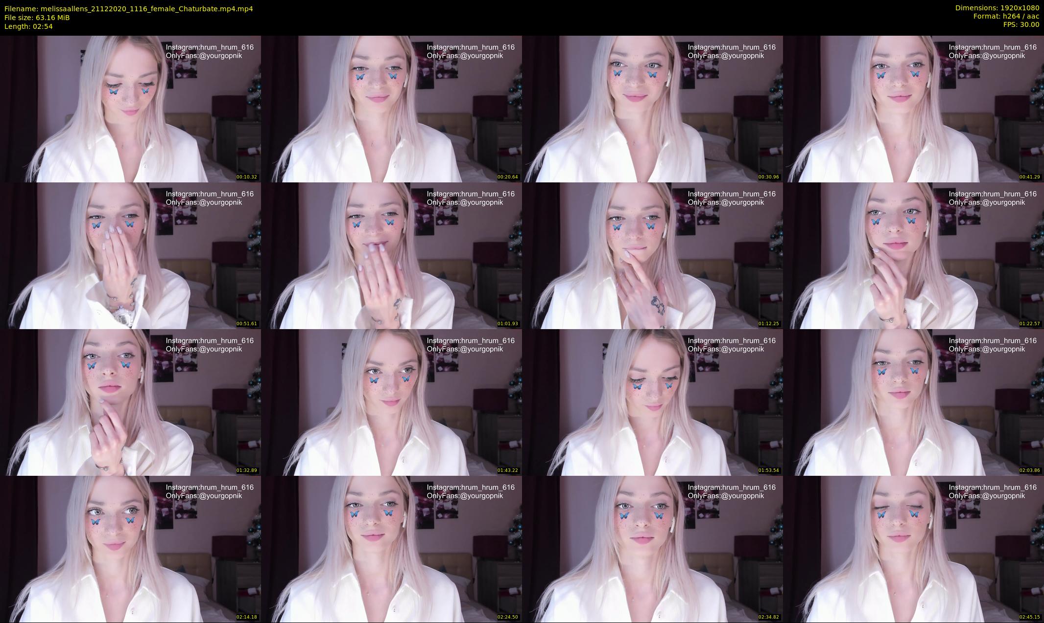 melissaallens — 3 minute Chaturbate female cam show recording, 1080p, Dec 21, 2020