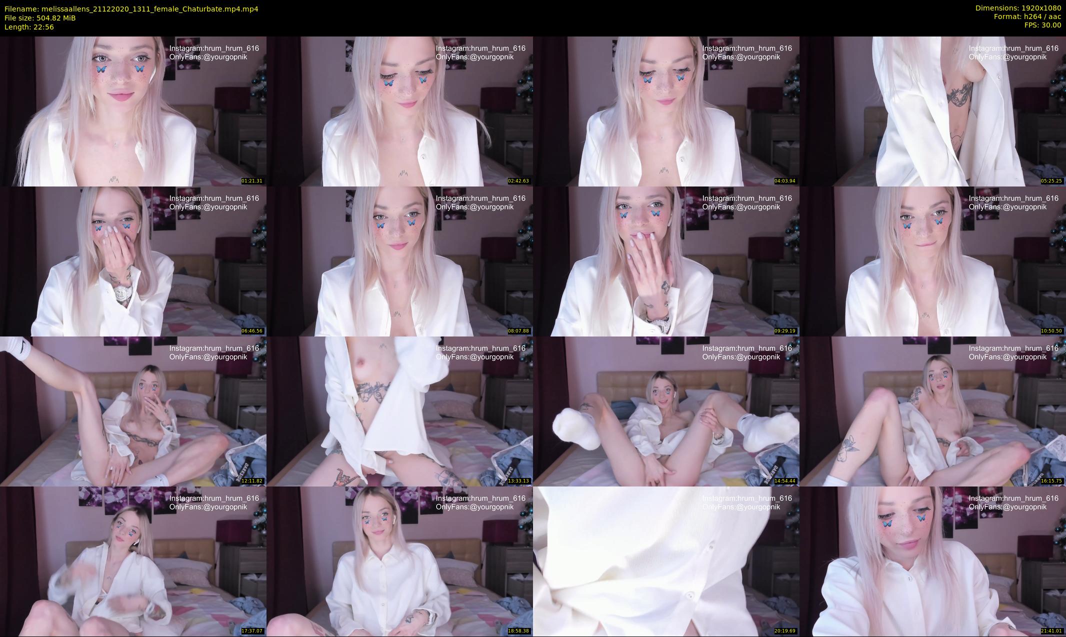 melissaallens — 23 minute Chaturbate female cam show recording, 1080p, Dec 21, 2020