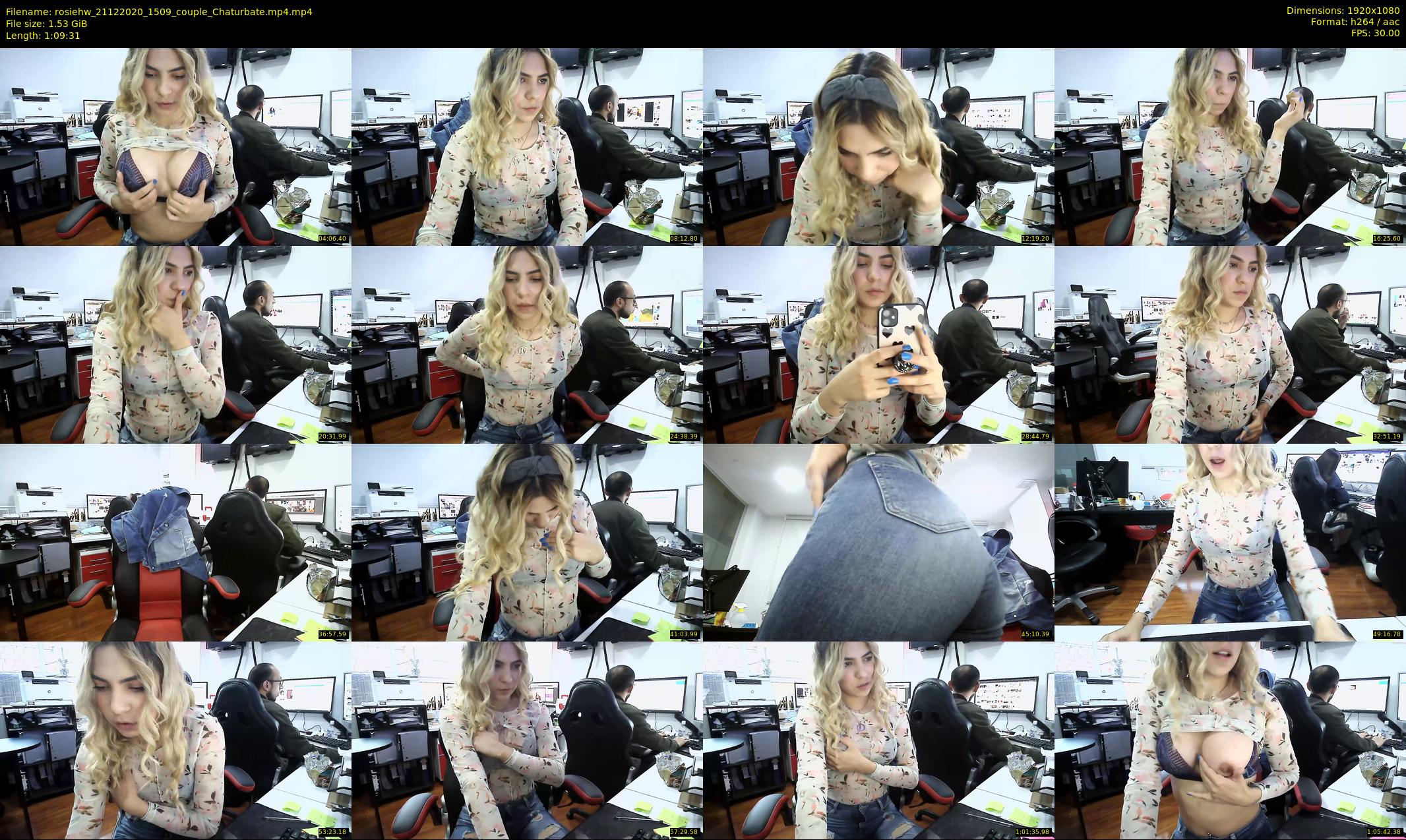 rosiehw — 70 minute Chaturbate couple cam show recording, 1080p, Dec 21, 2020