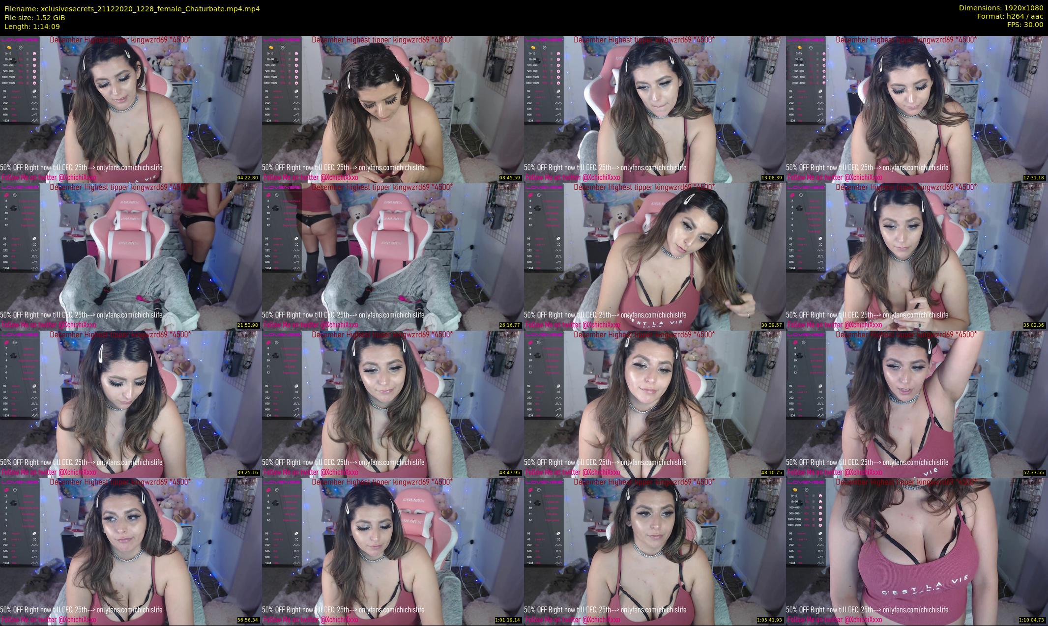 xclusivesecrets — 75 minute Chaturbate female cam show recording, 1080p, Dec 21, 2020