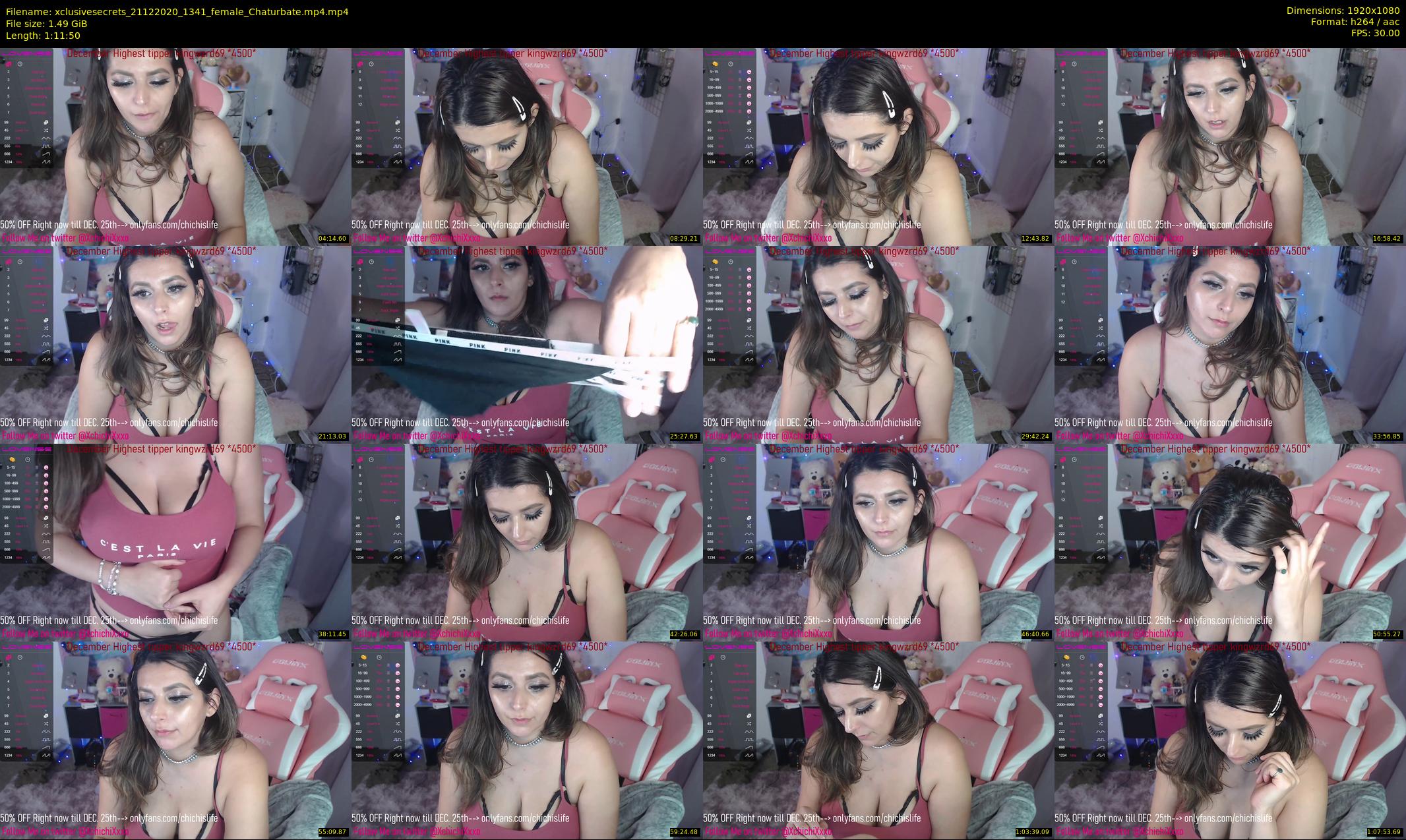 xclusivesecrets — 72 minute Chaturbate female cam show recording, 1080p, Dec 21, 2020