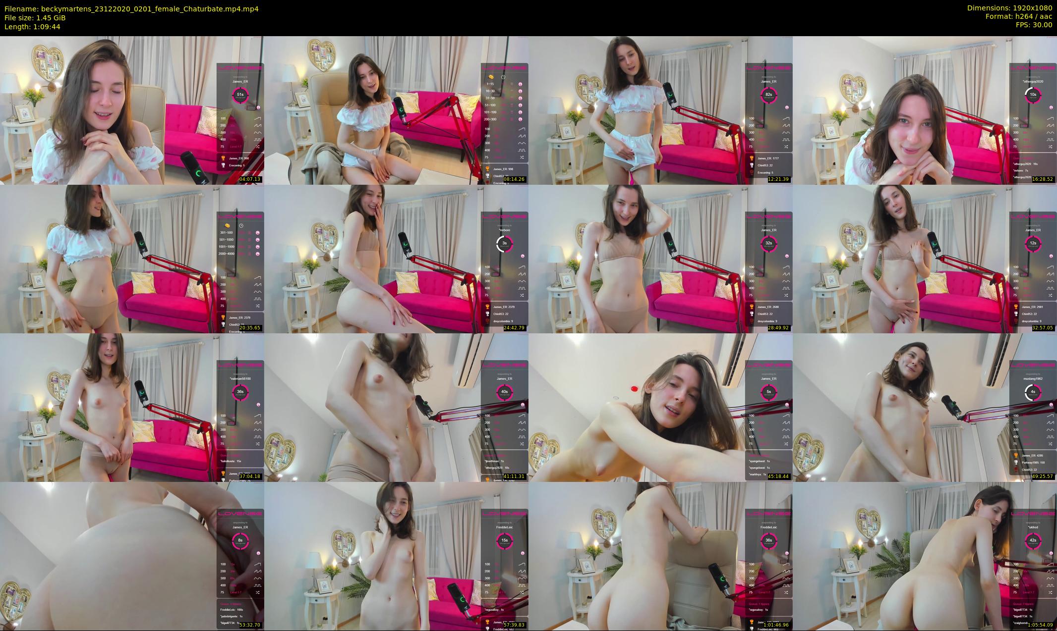 beckymartens — 70 minute Chaturbate female cam show recording, 1080p, Dec 23, 2020
