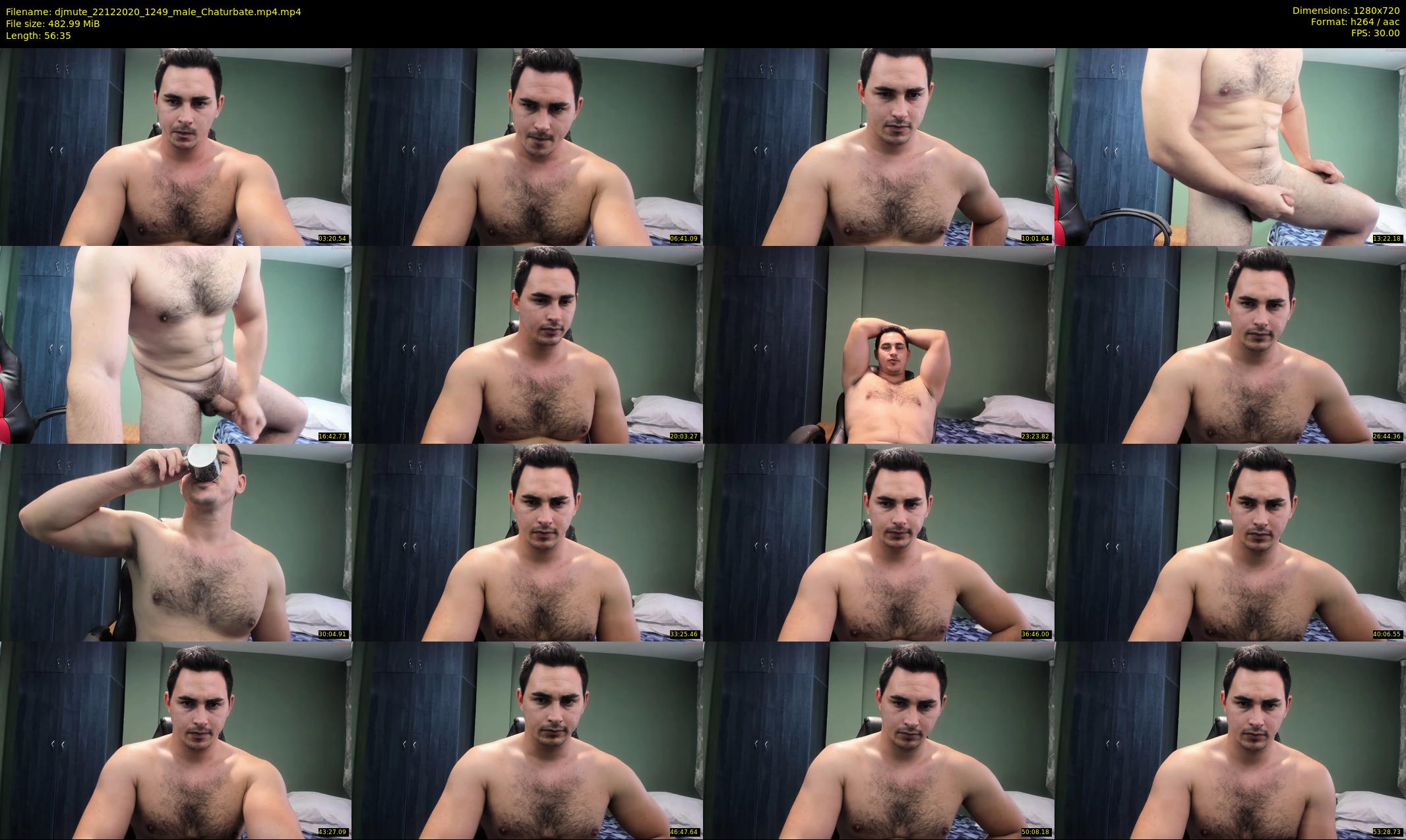 djmute — 57 minute Chaturbate male cam show recording, 720p, Dec 22, 2020
