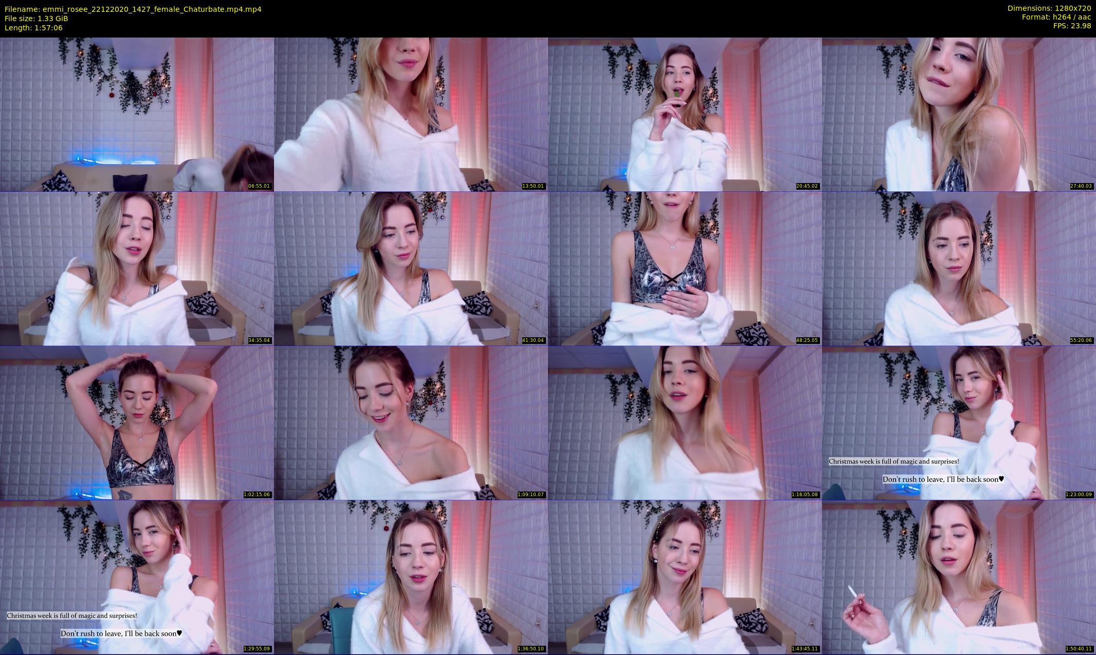 emmi_rosee — 118 minute Chaturbate female cam show recording, 720p, Dec 22, 2020