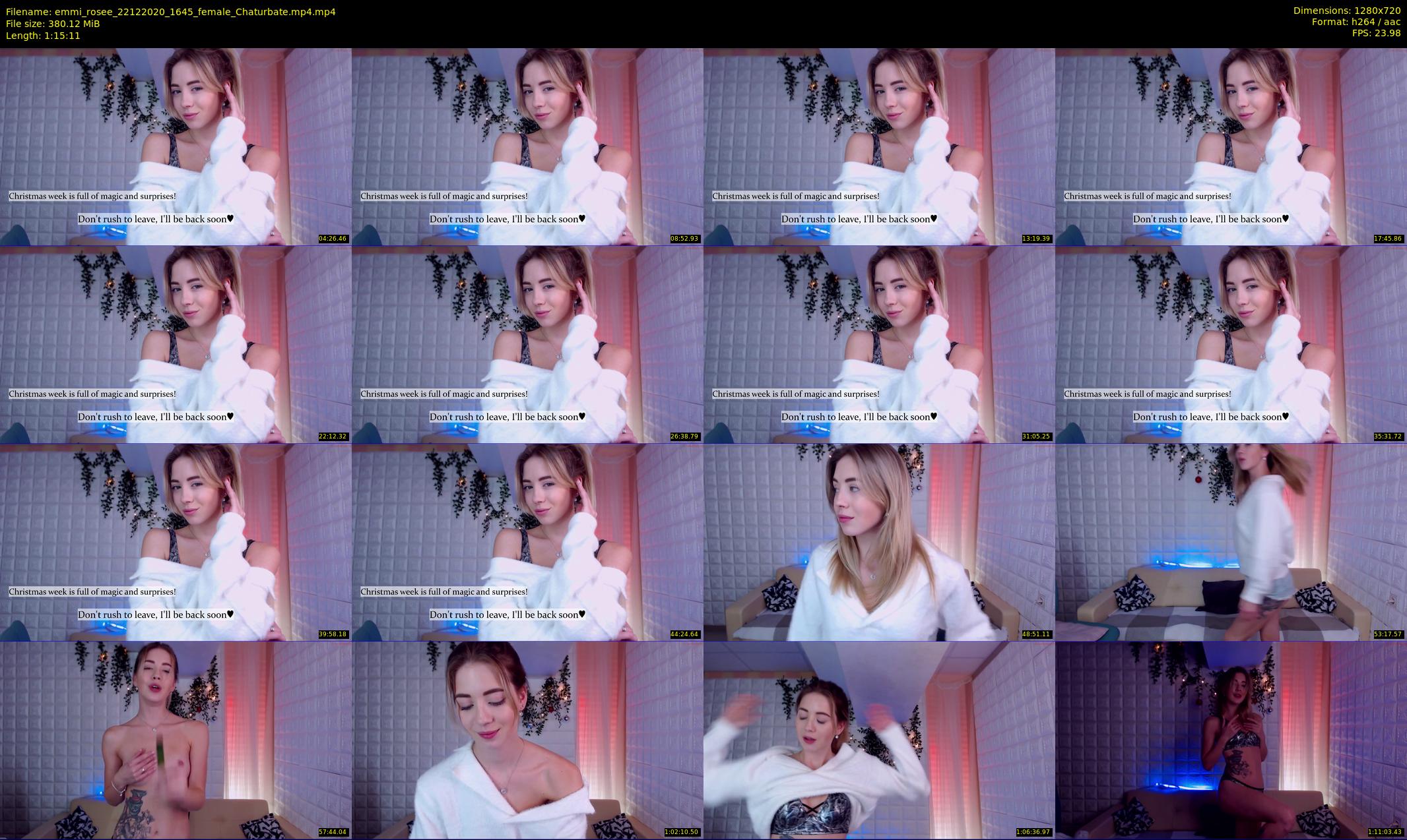 emmi_rosee — 76 minute Chaturbate female cam show recording, 720p, Dec 22, 2020