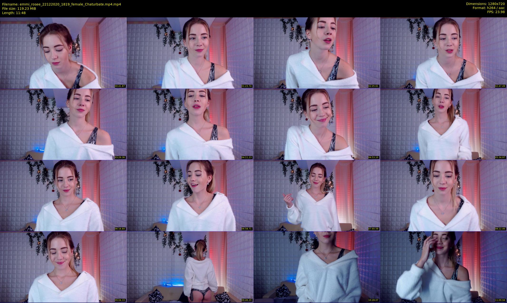emmi_rosee — 12 minute Chaturbate female cam show recording, 720p, Dec 22, 2020