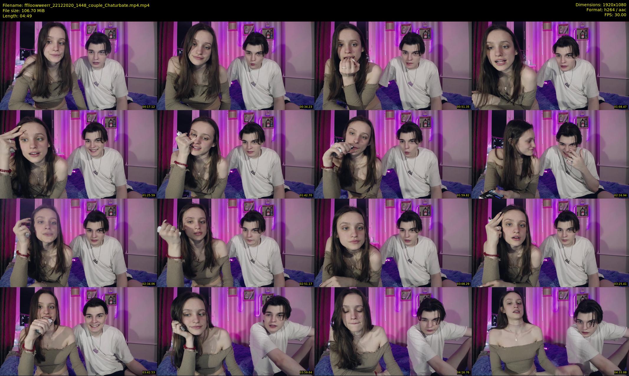 fflloowweerr — 5 minute Chaturbate couple cam show recording, 1080p, Dec 22, 2020