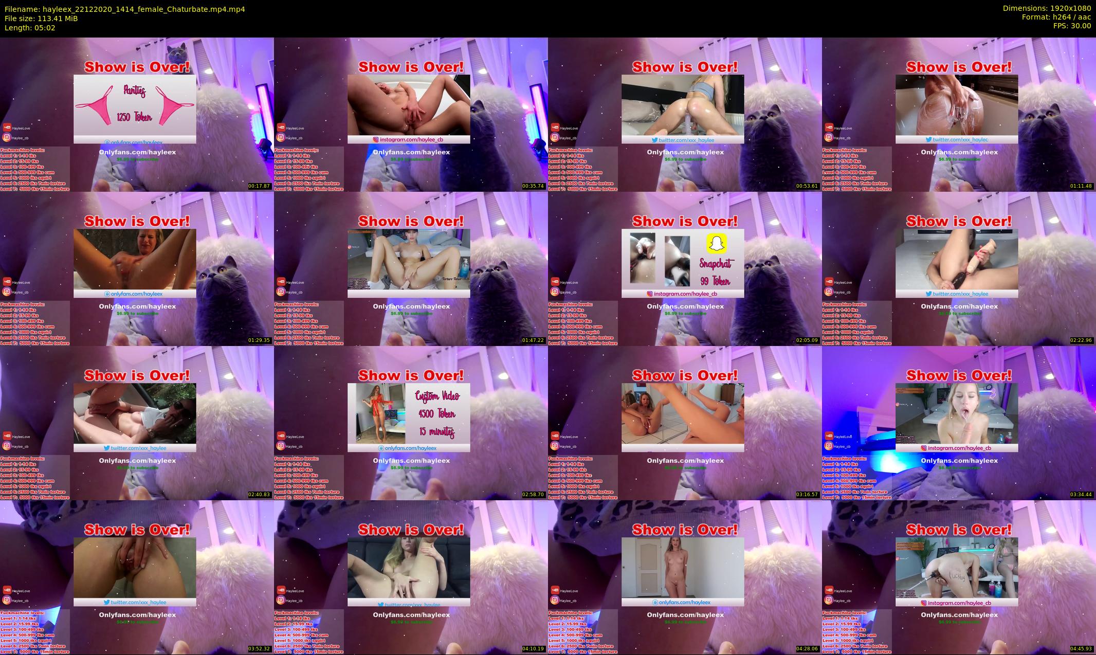 hayleex — 6 minute Chaturbate female cam show recording, 1080p, Dec 22, 2020