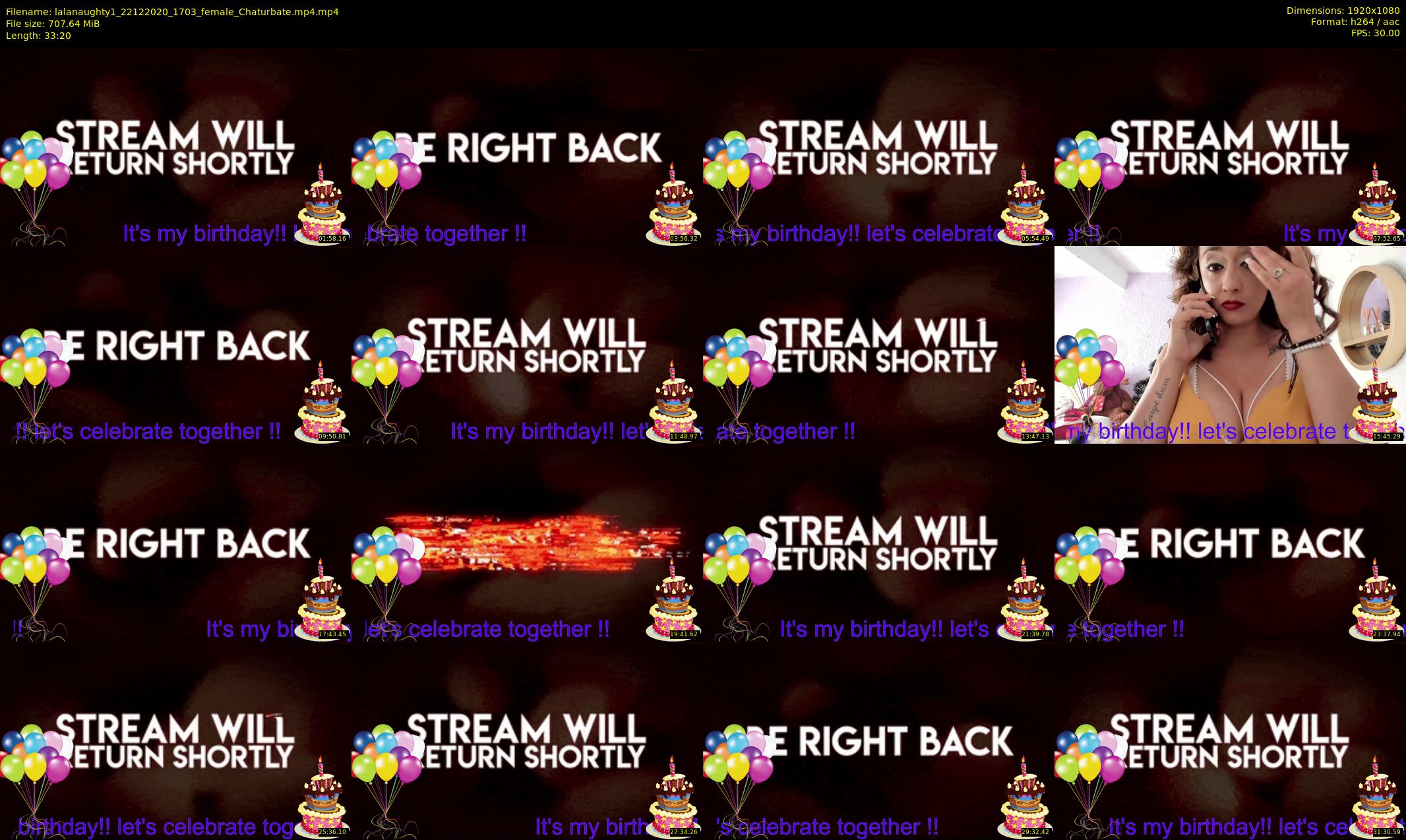 lalanaughty1 — 34 minute Chaturbate female cam show recording, 1080p, Dec 22, 2020