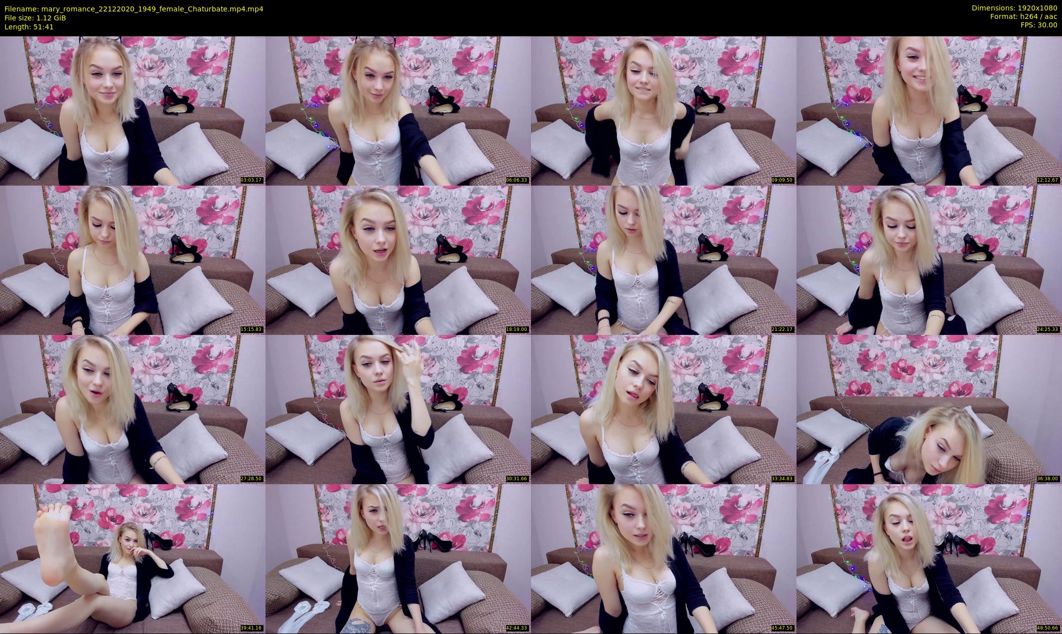 mary_romance — 52 minute Chaturbate female cam show recording, 1080p, Dec 22, 2020