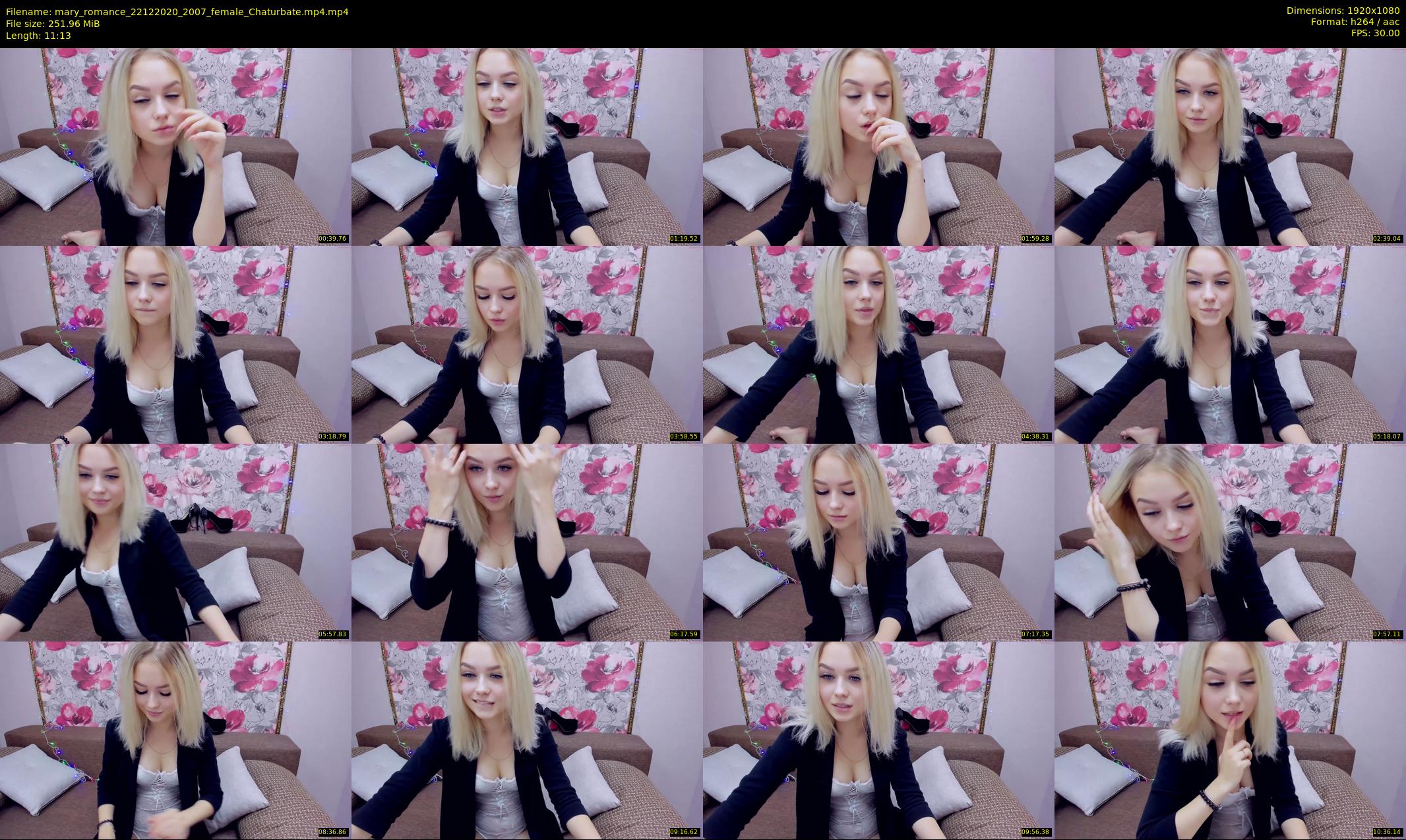 mary_romance — 12 minute Chaturbate female cam show recording, 1080p, Dec 22, 2020