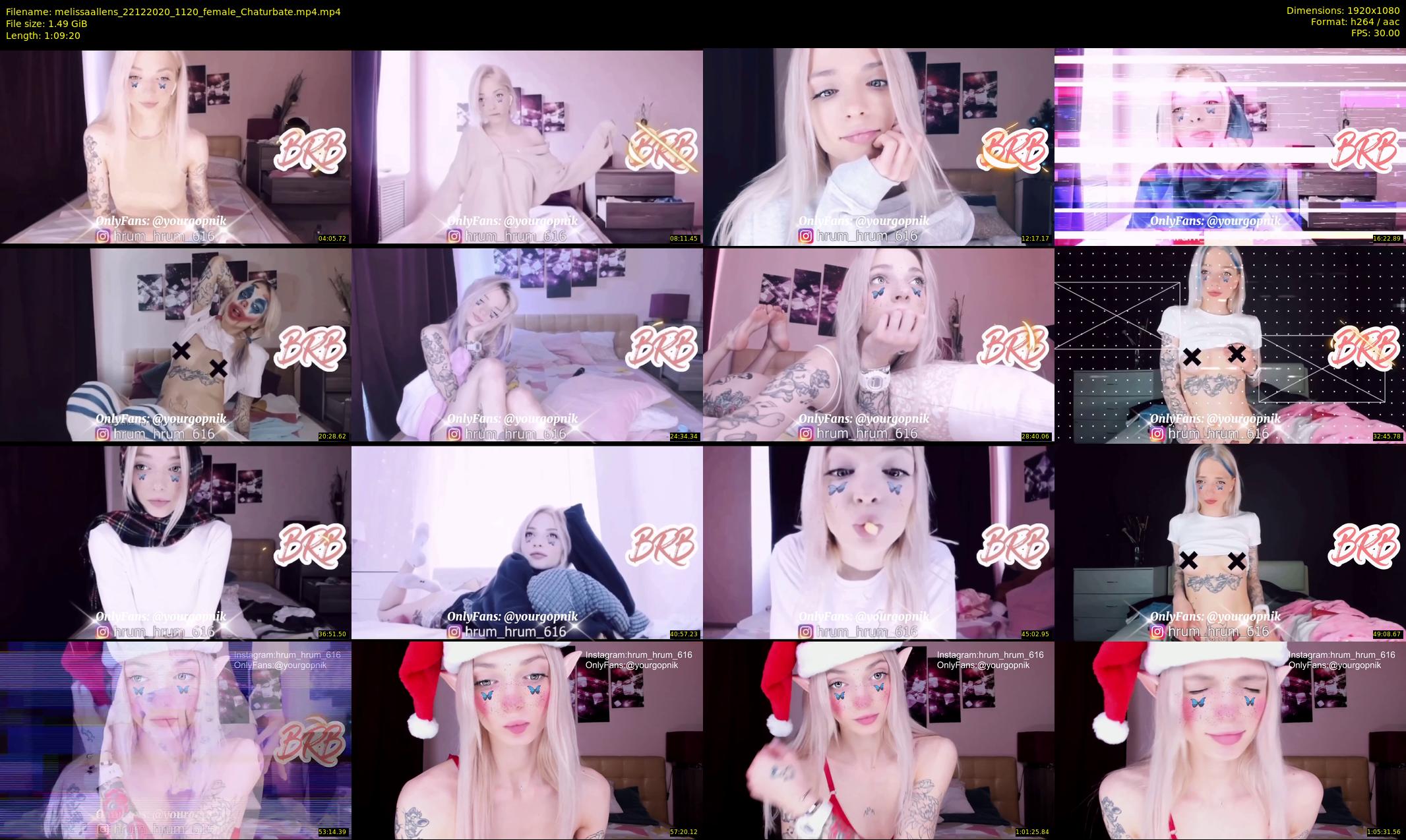 melissaallens — 70 minute Chaturbate female cam show recording, 1080p, Dec 22, 2020