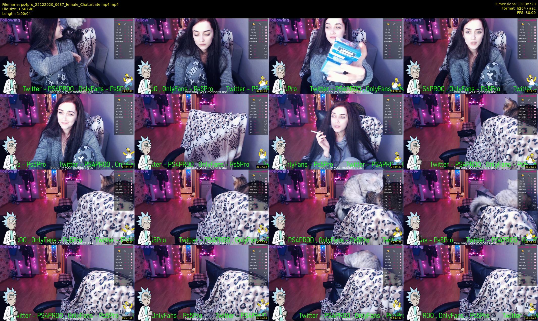 ps4pro — 61 minute Chaturbate female cam show recording, 720p, Dec 22, 2020