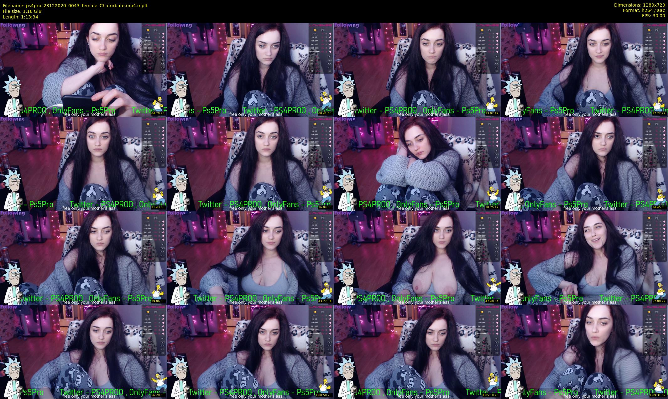 ps4pro — 74 minute Chaturbate female cam show recording, 720p, Dec 23, 2020
