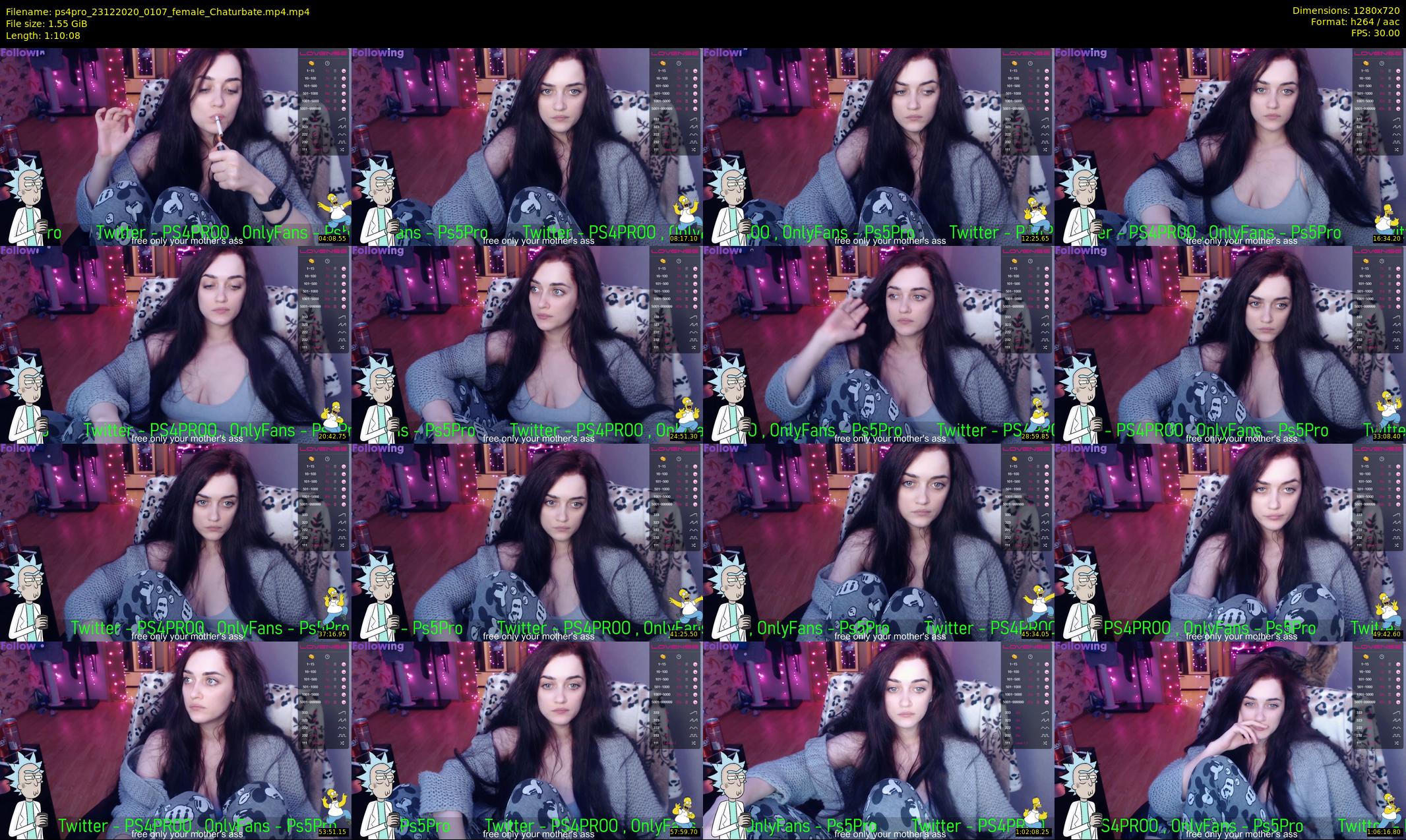 ps4pro — 71 minute Chaturbate female cam show recording, 720p, Dec 23, 2020
