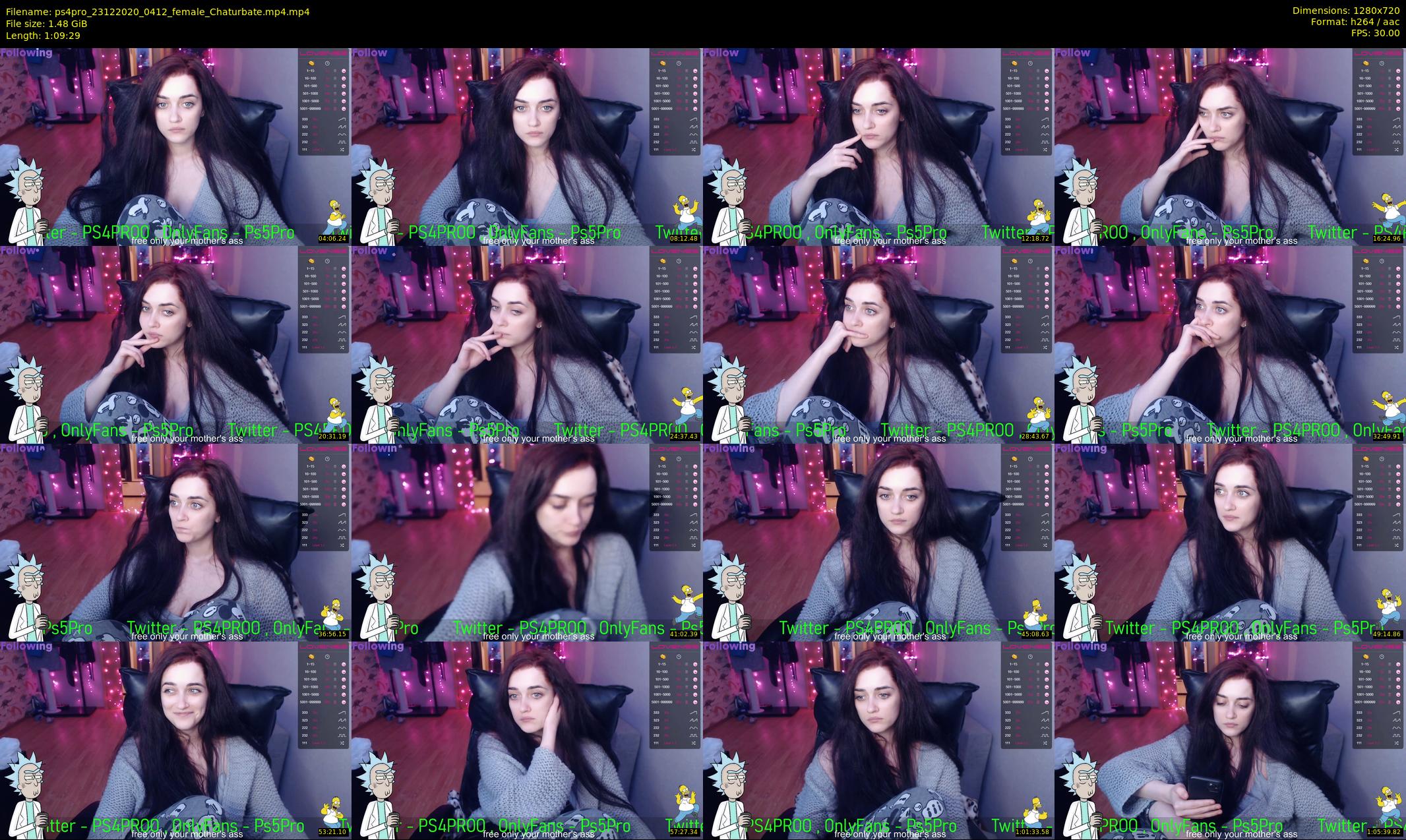 ps4pro — 70 minute Chaturbate female cam show recording, 720p, Dec 23, 2020