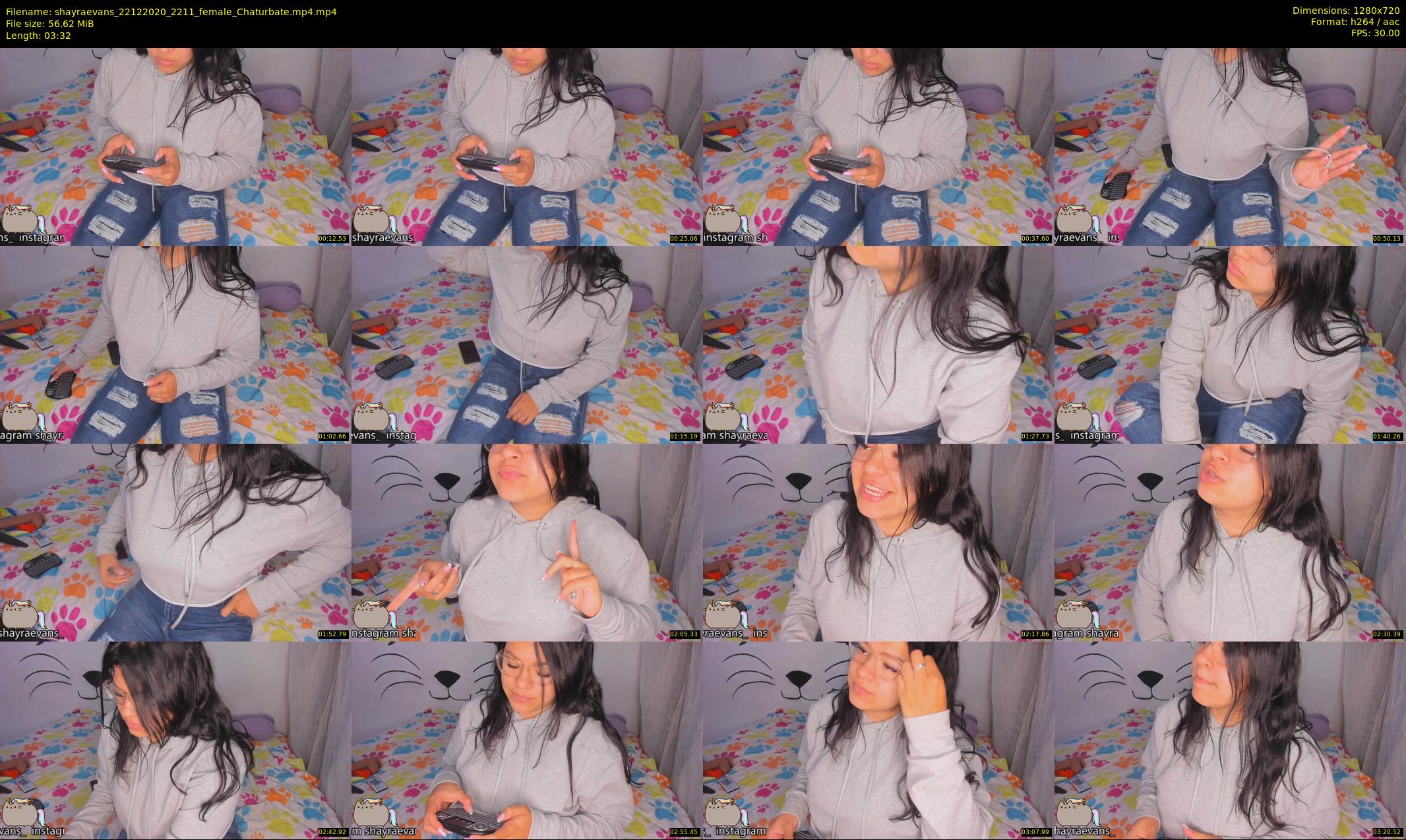 shayraevans — 4 minute Chaturbate female cam show recording, 720p, Dec 22, 2020
