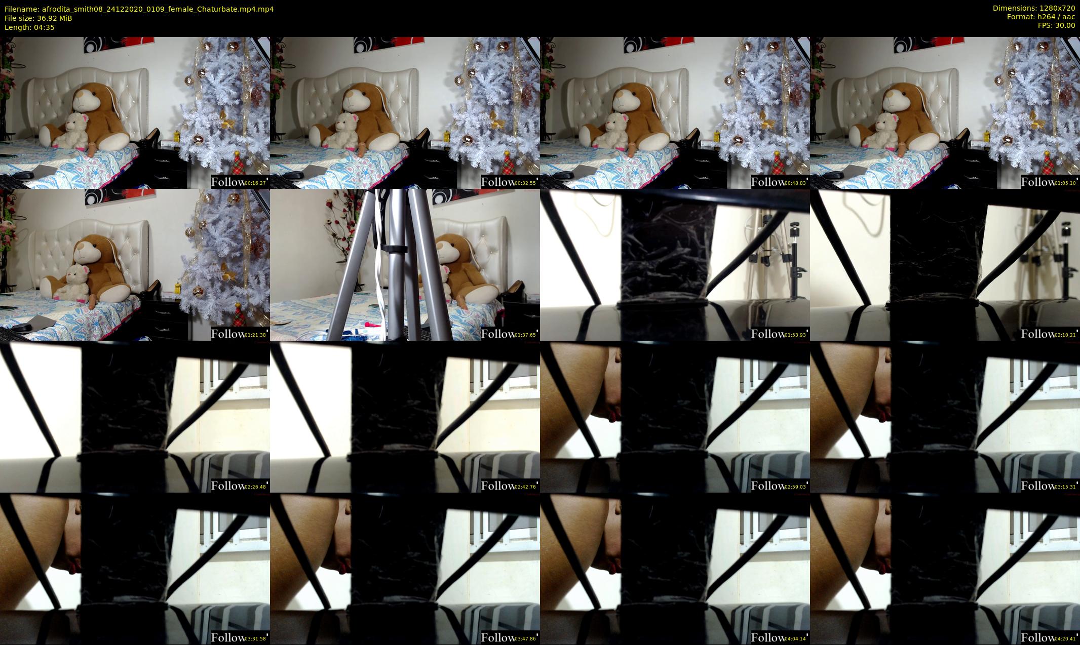 afrodita_smith08 — 5 minute Chaturbate female cam show recording, 720p, Dec 24, 2020