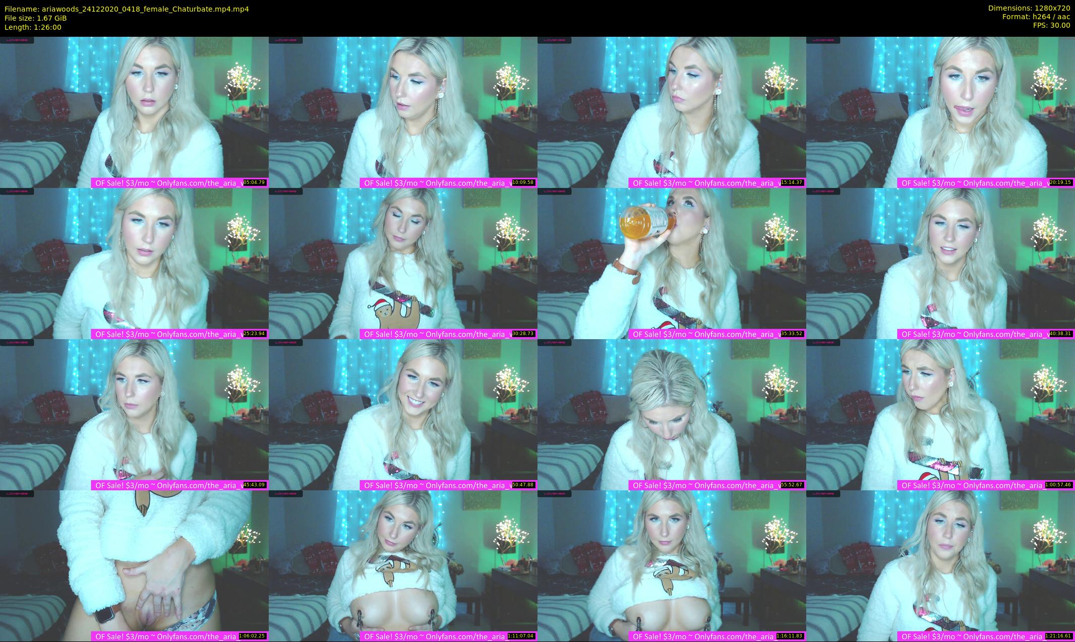 ariawoods — 86 minute Chaturbate female cam show recording, 720p, Dec 24, 2020