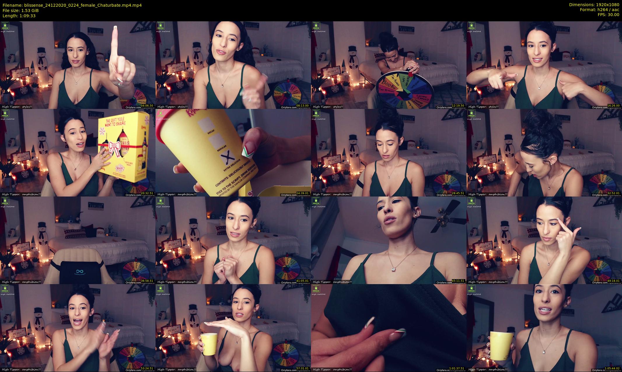 blissense — 70 minute Chaturbate female cam show recording, 1080p, Dec 24, 2020