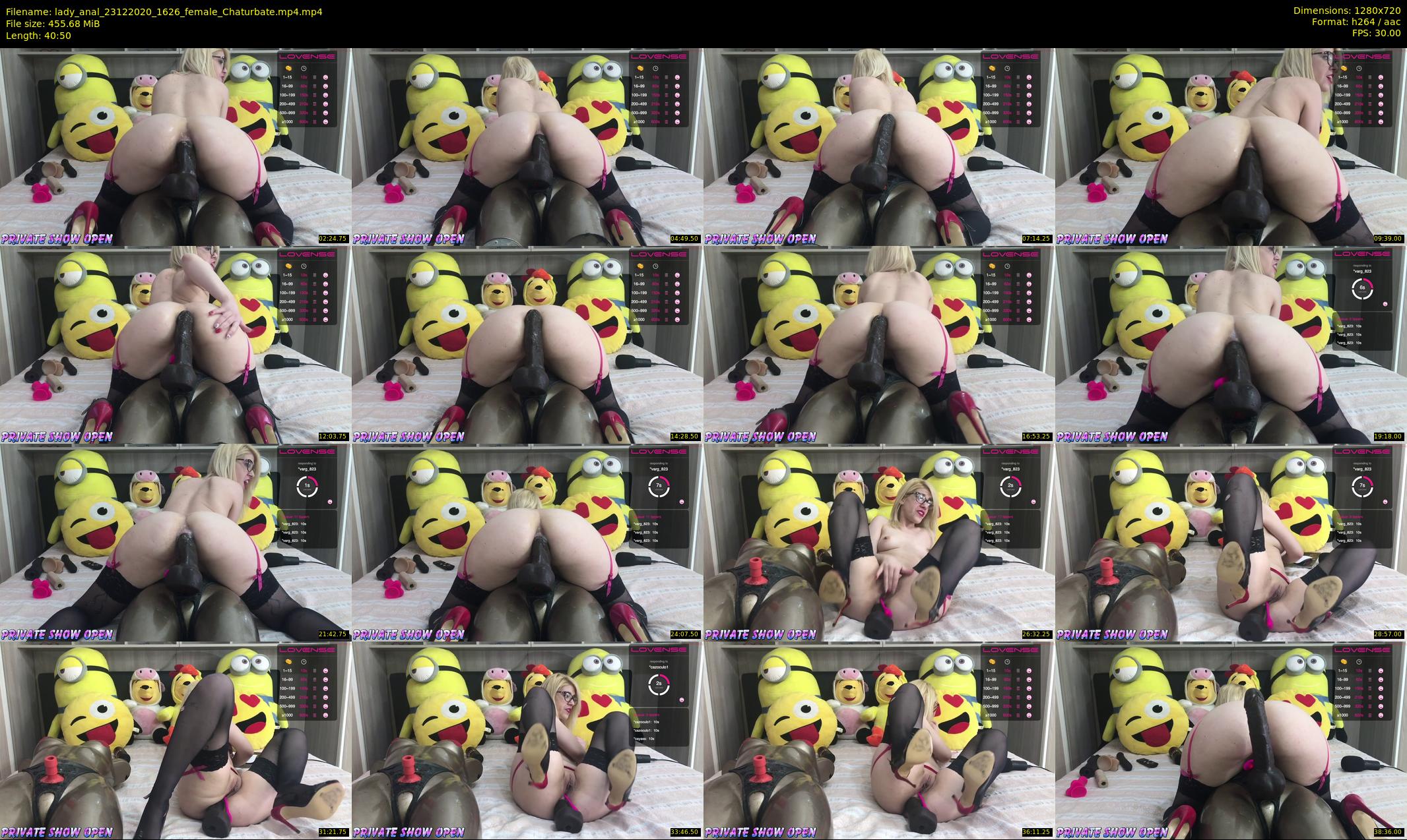 lady_anal — 41 minute Chaturbate female cam show recording, 720p, Dec 23, 2020