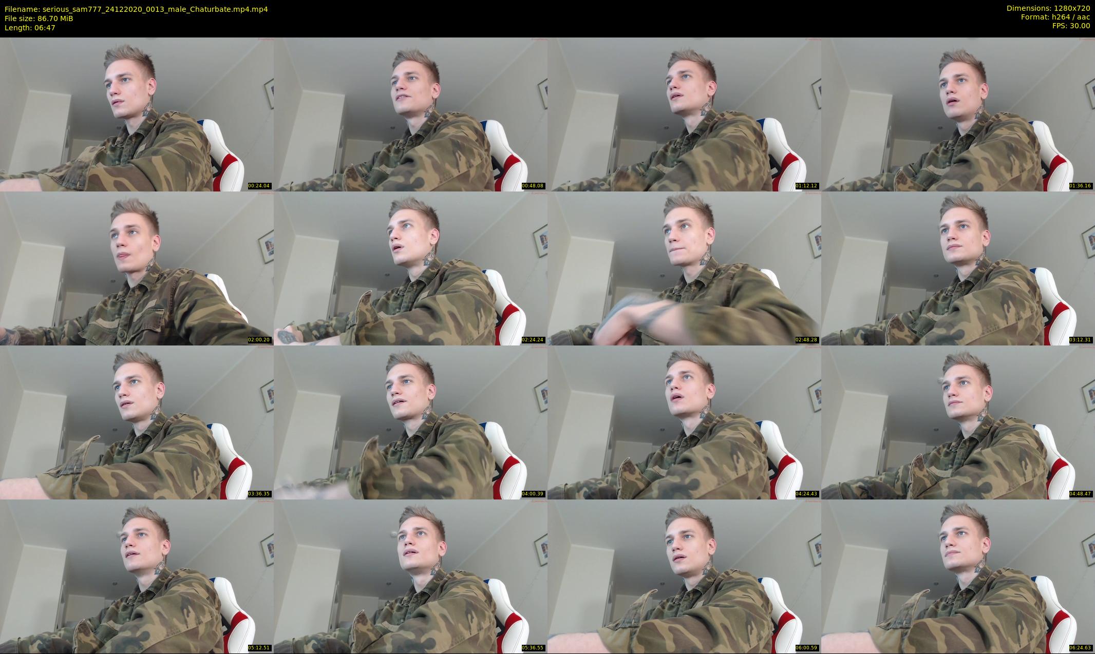 serious_sam777 — 7 minute Chaturbate male cam show recording, 720p, Dec 24, 2020