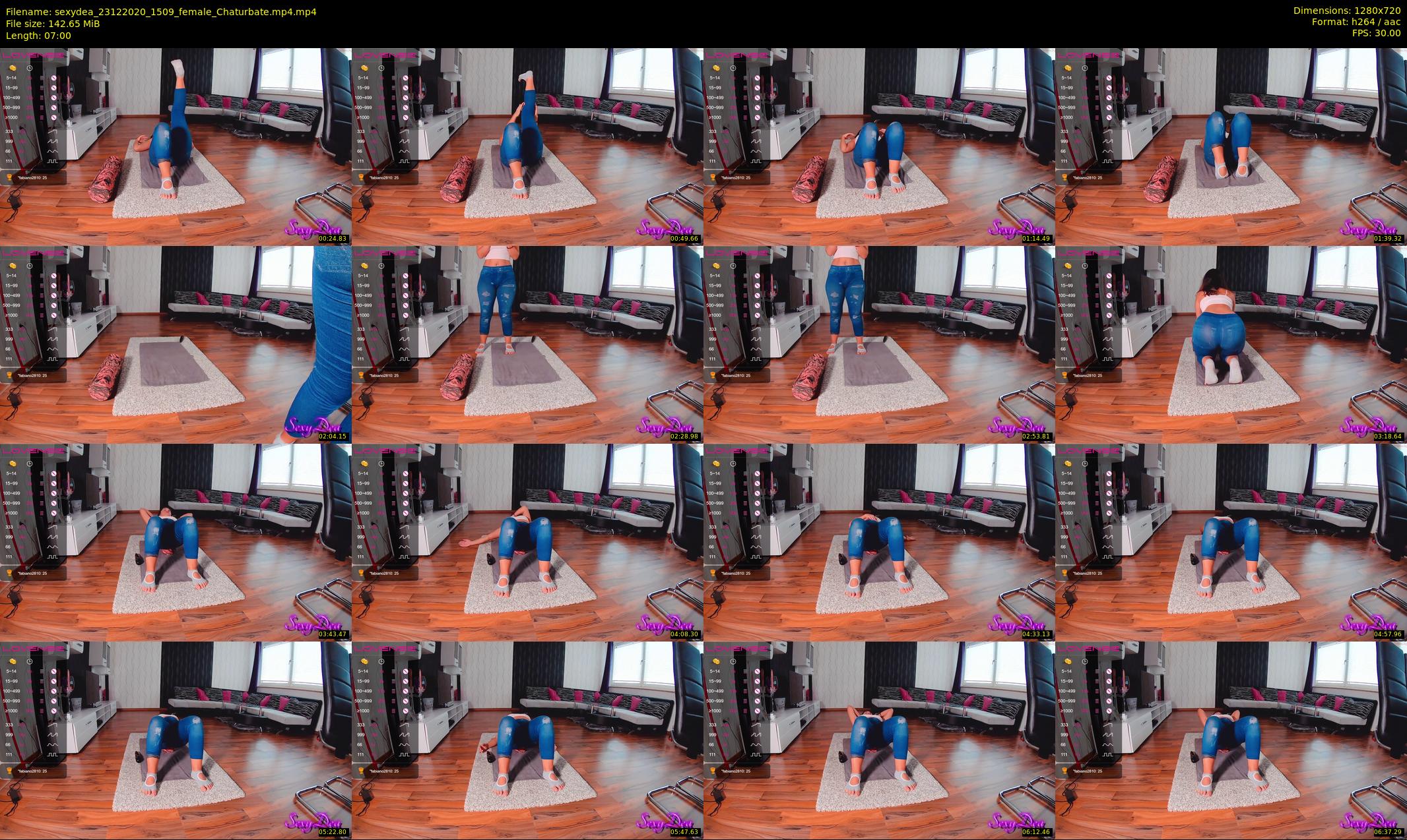 sexydea — 7 minute Chaturbate female cam show recording, 720p, Dec 23, 2020