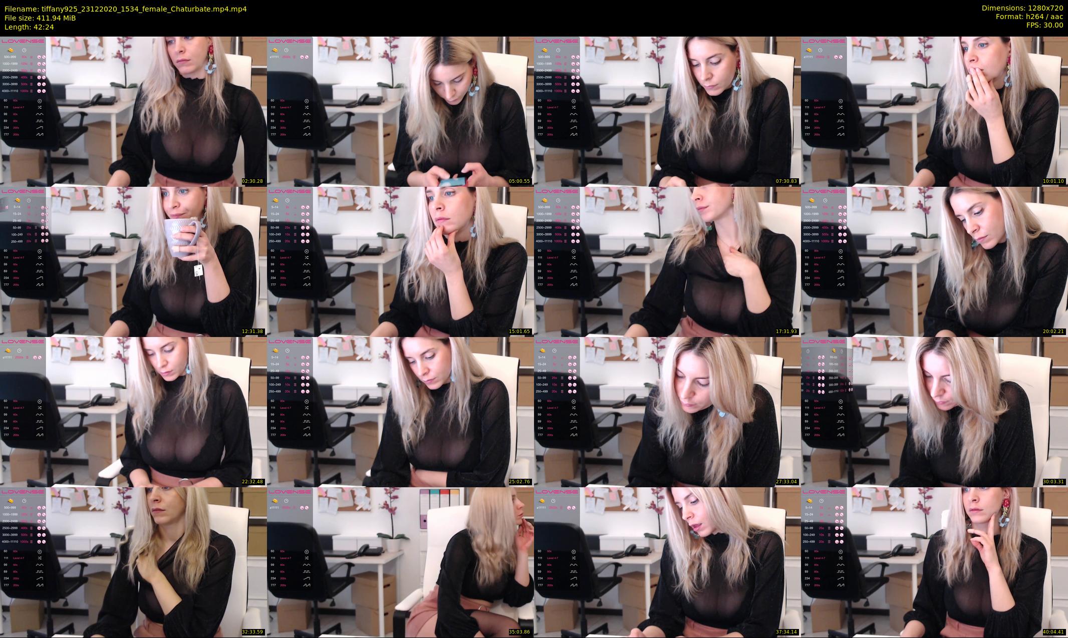 tiffany925 — 43 minute Chaturbate female cam show recording, 720p, Dec 23, 2020