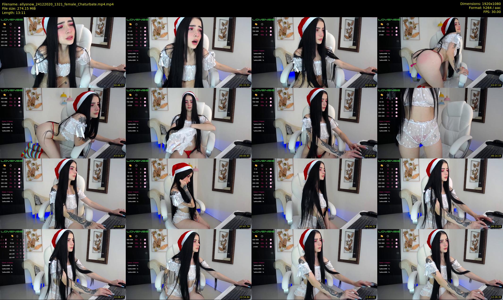 allysnow — 14 minute Chaturbate female cam show recording, 1080p, Dec 24, 2020