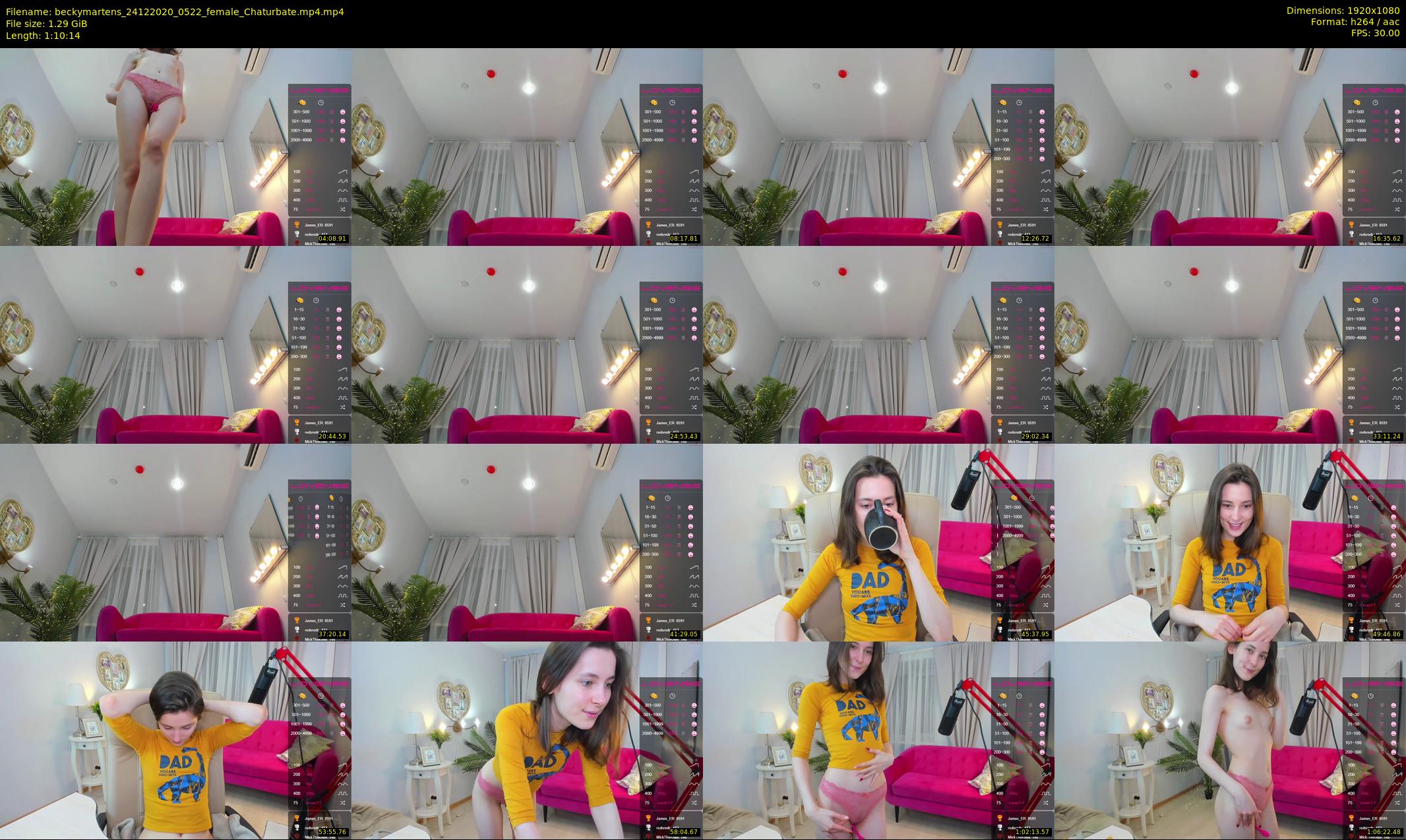 beckymartens — 71 minute Chaturbate female cam show recording, 1080p, Dec 24, 2020