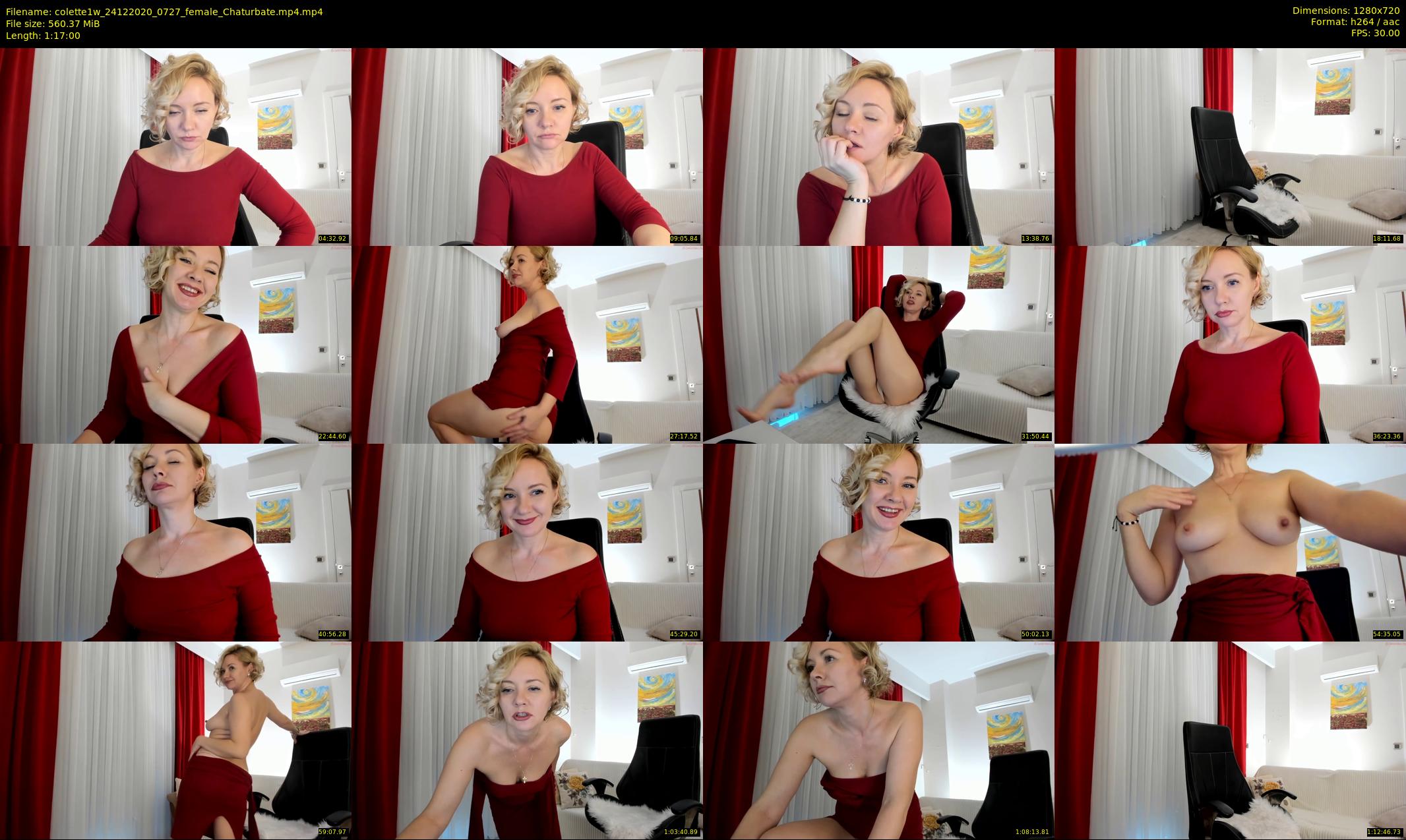 colette1w — 77 minute Chaturbate female cam show recording, 720p, Dec 24, 2020
