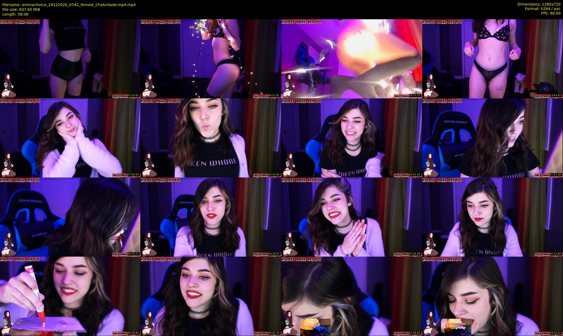 emmachoice — 59 minute Chaturbate female cam show recording, 720p, Dec 24, 2020