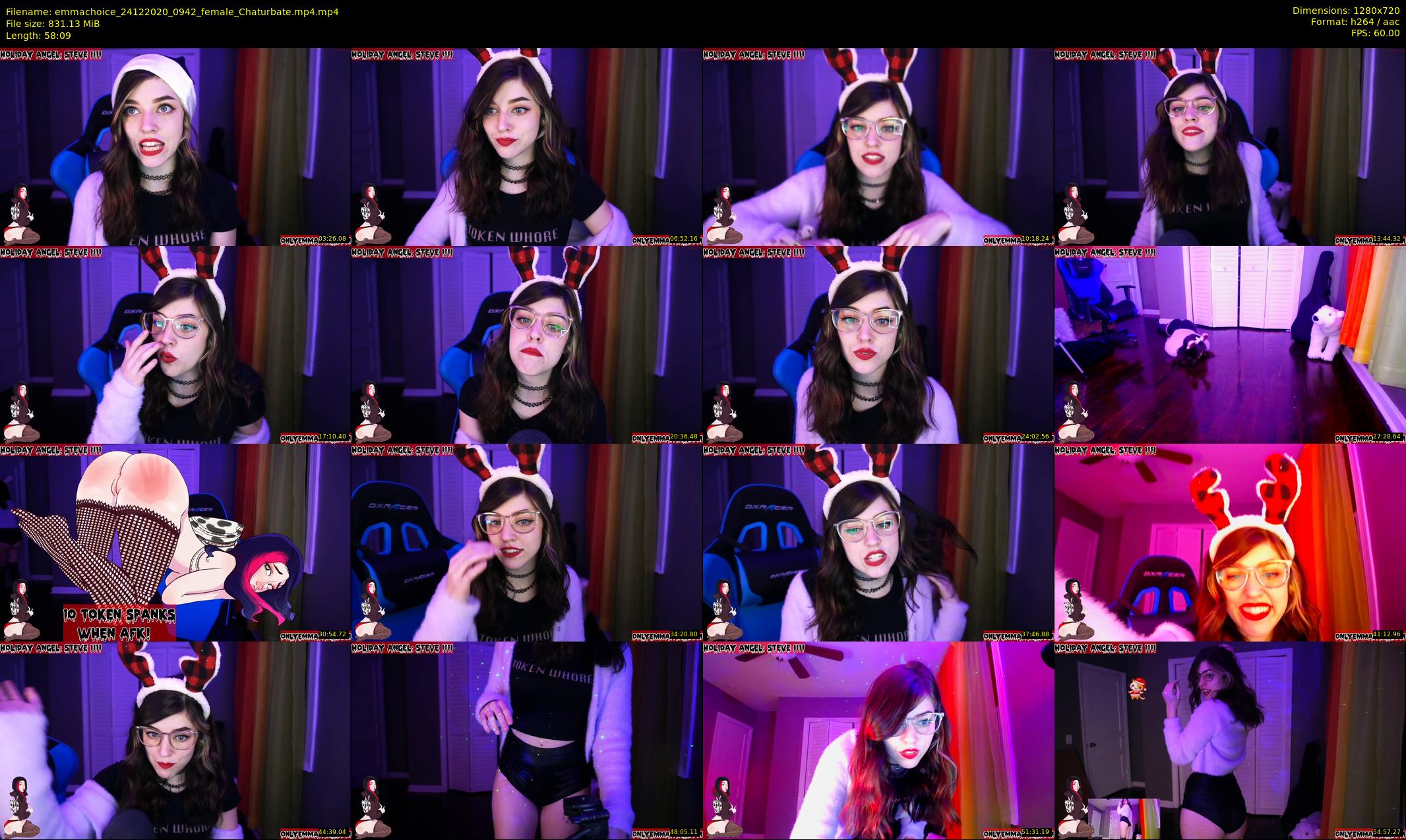 emmachoice — 59 minute Chaturbate female cam show recording, 720p, Dec 24, 2020