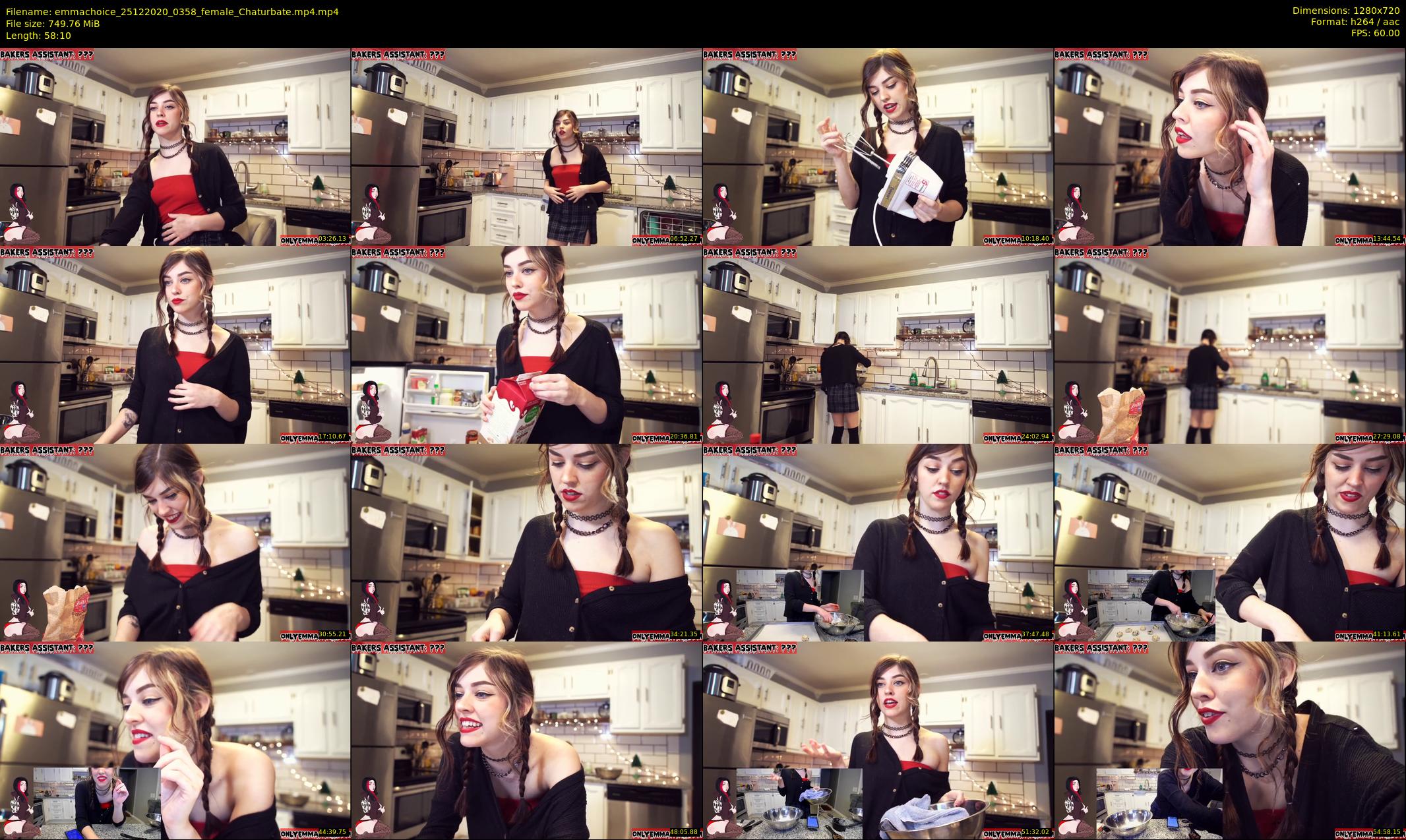 emmachoice — 59 minute Chaturbate female cam show recording, 720p, Dec 25, 2020