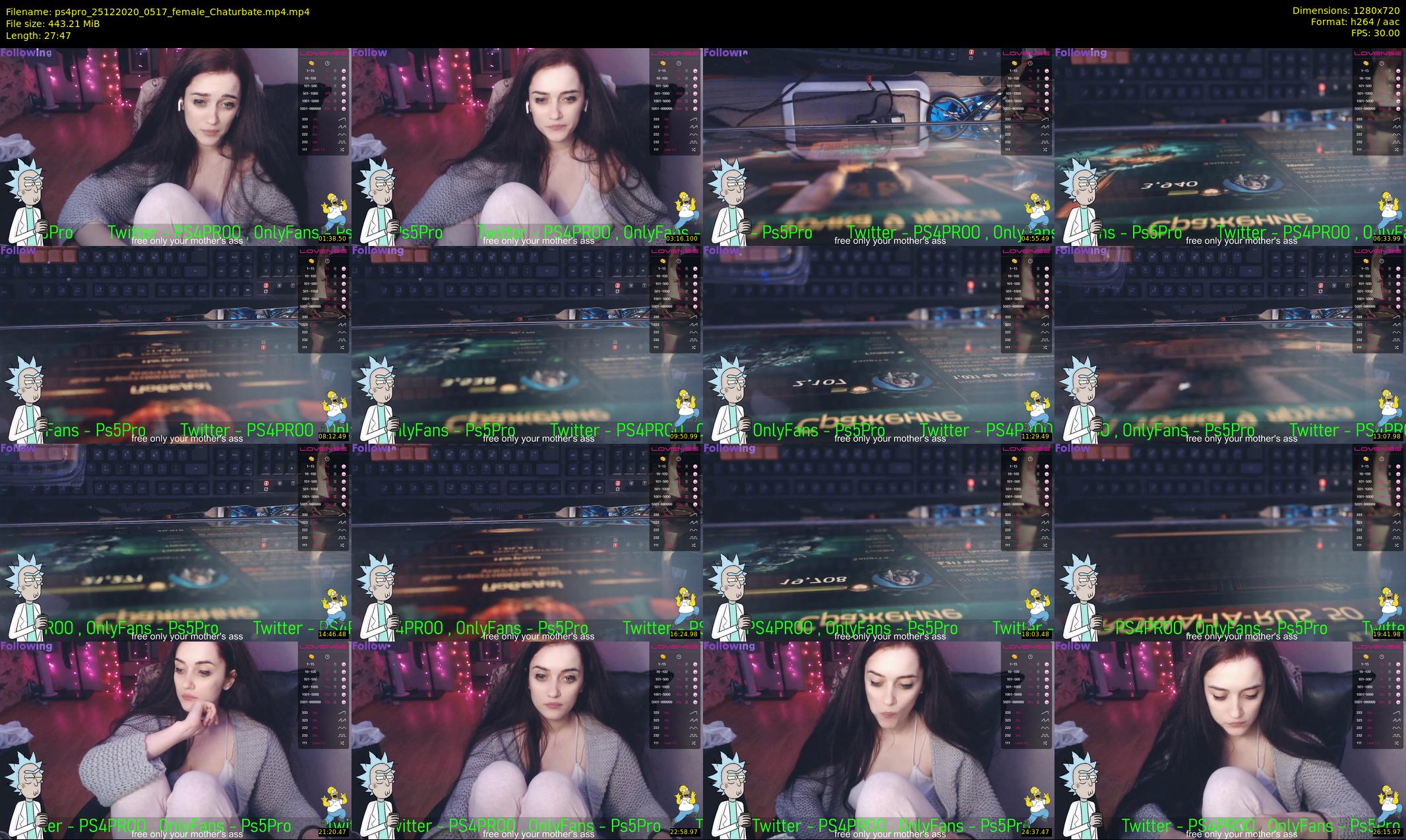 ps4pro — 28 minute Chaturbate female cam show recording, 720p, Dec 25, 2020