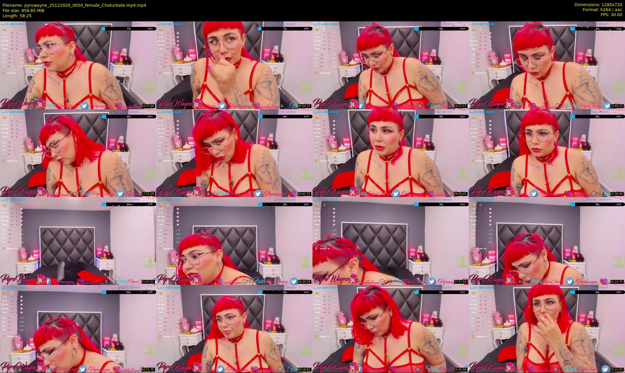 pyrowayne — 59 minute Chaturbate female cam show recording, 720p, Dec 25, 2020