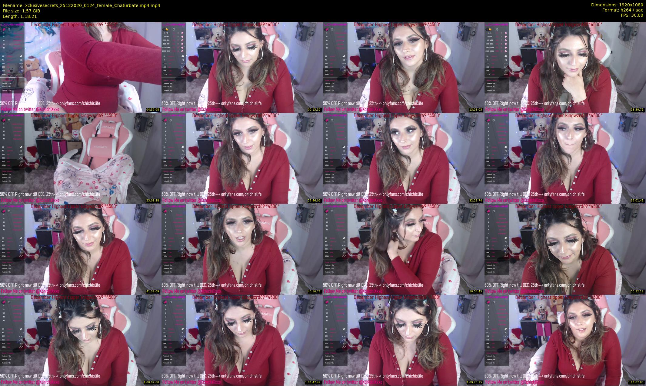 xclusivesecrets — 79 minute Chaturbate female cam show recording, 1080p, Dec 25, 2020