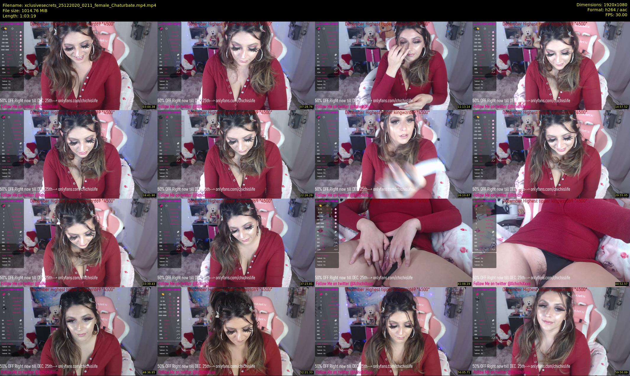 xclusivesecrets — 64 minute Chaturbate female cam show recording, 1080p, Dec 25, 2020