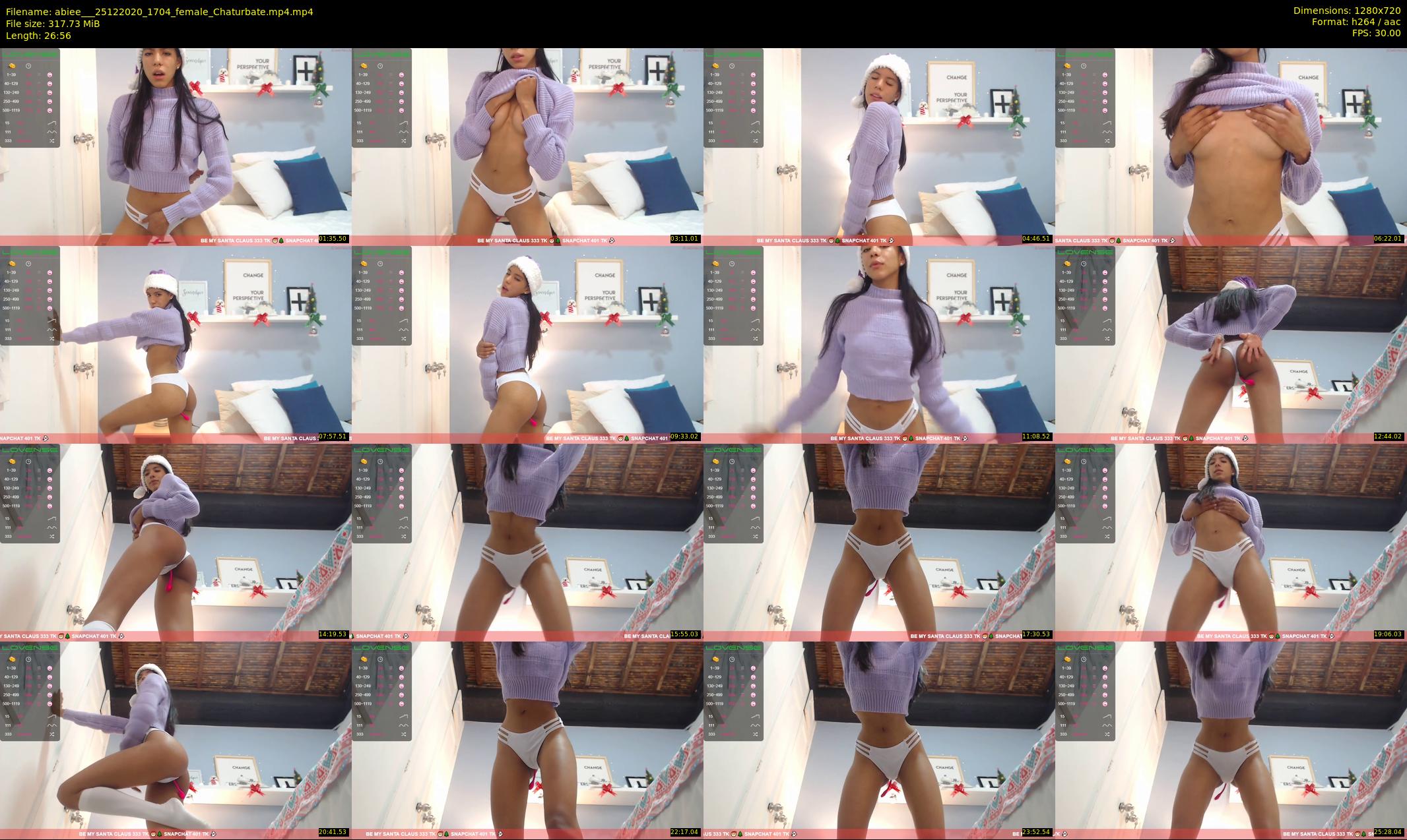 abiee__ — 27 minute Chaturbate female cam show recording, 720p, Dec 25, 2020