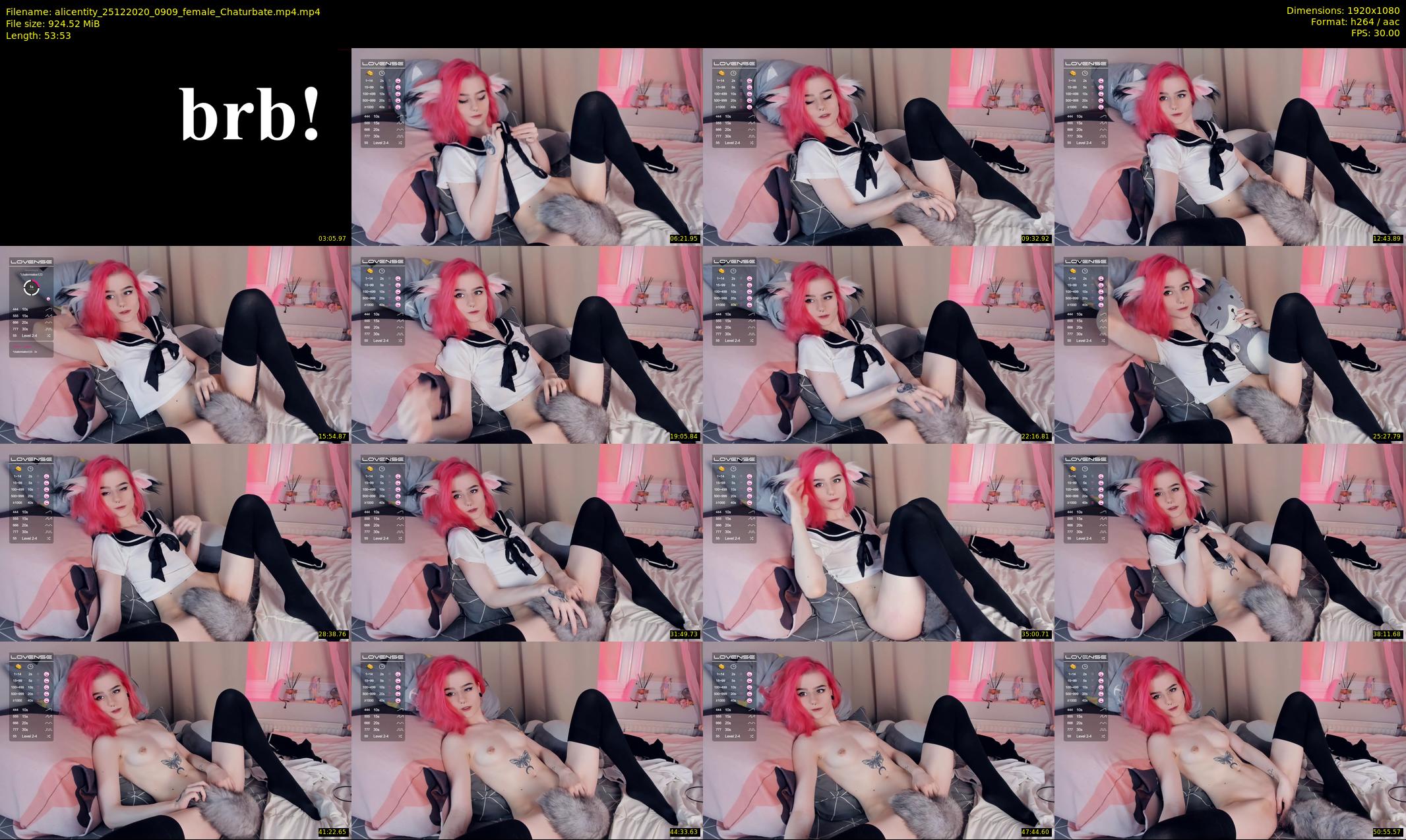 alicentity — 54 minute Chaturbate female cam show recording, 1080p, Dec 25, 2020