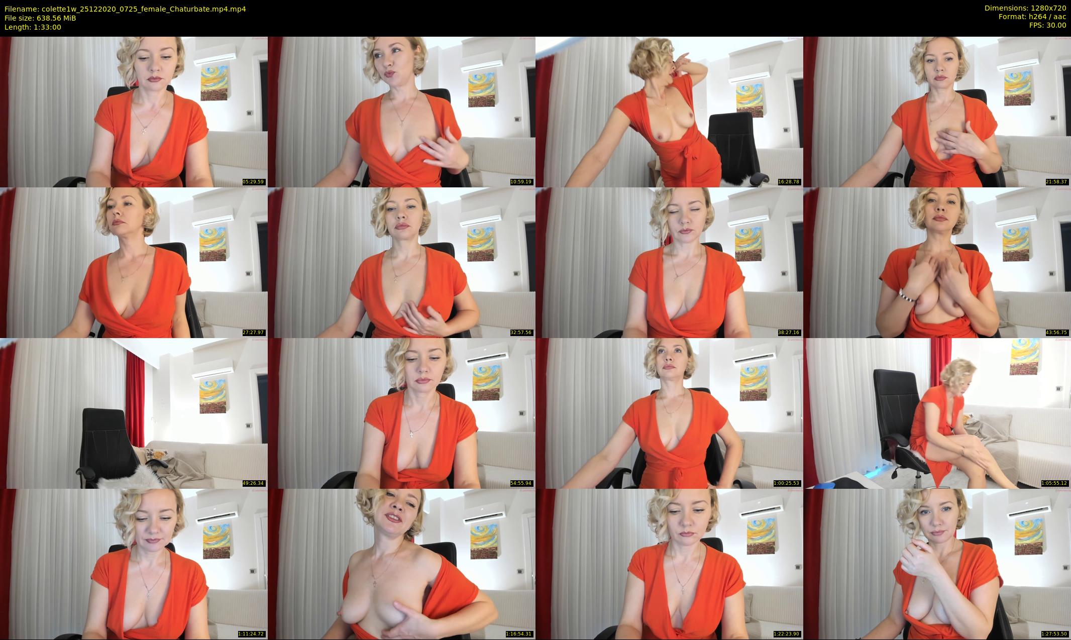 colette1w — 93 minute Chaturbate female cam show recording, 720p, Dec 25, 2020