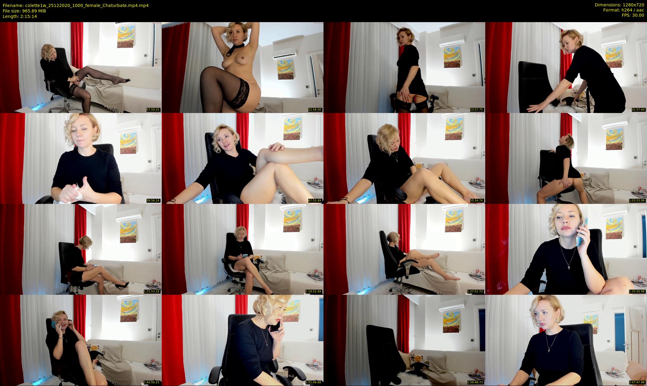 colette1w — 136 minute Chaturbate female cam show recording, 720p, Dec 25, 2020