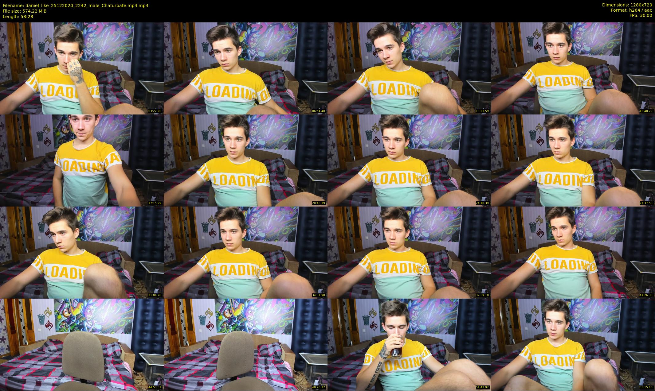 daniel_like — 59 minute Chaturbate male cam show recording, 720p, Dec 25, 2020