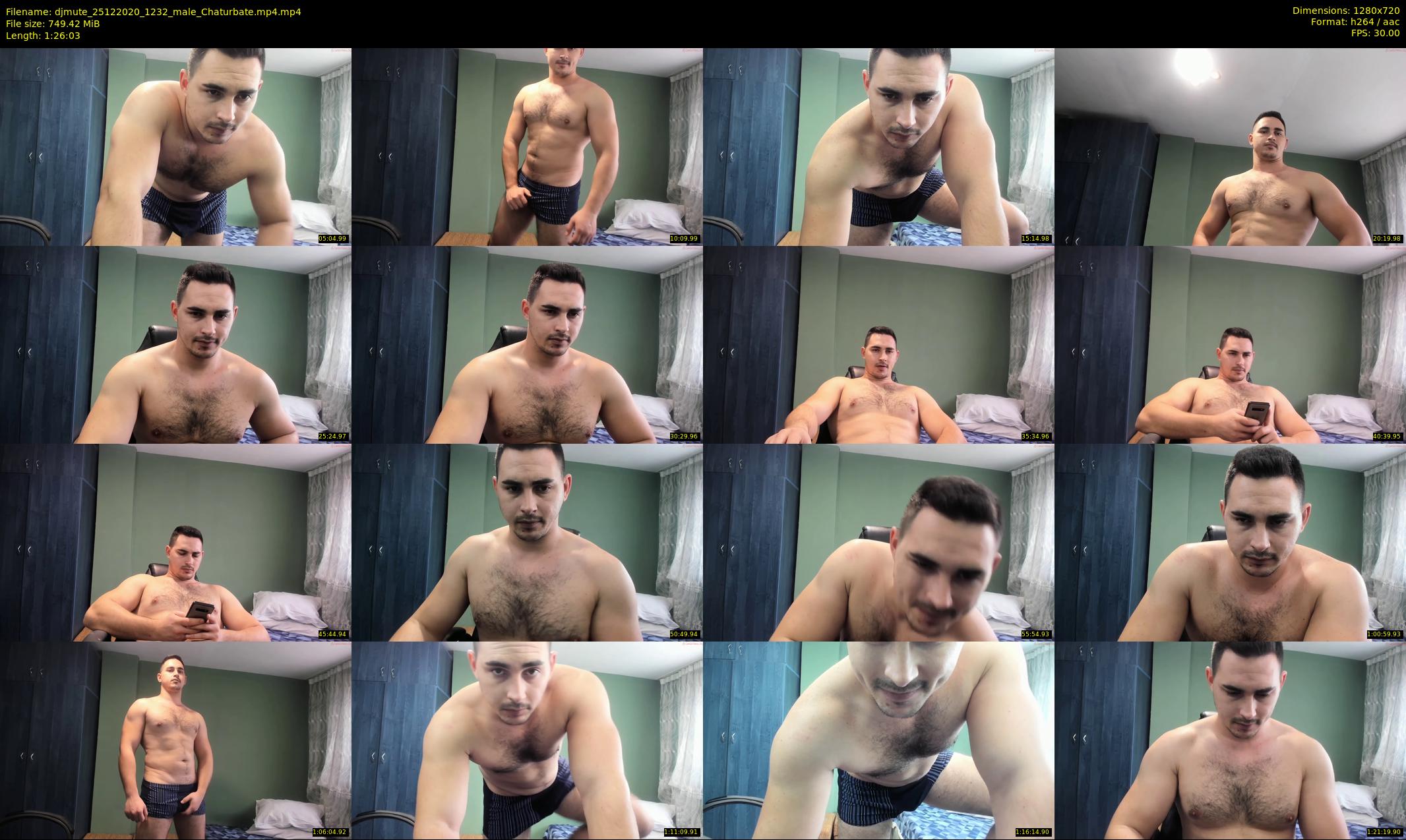 djmute — 87 minute Chaturbate male cam show recording, 720p, Dec 25, 2020