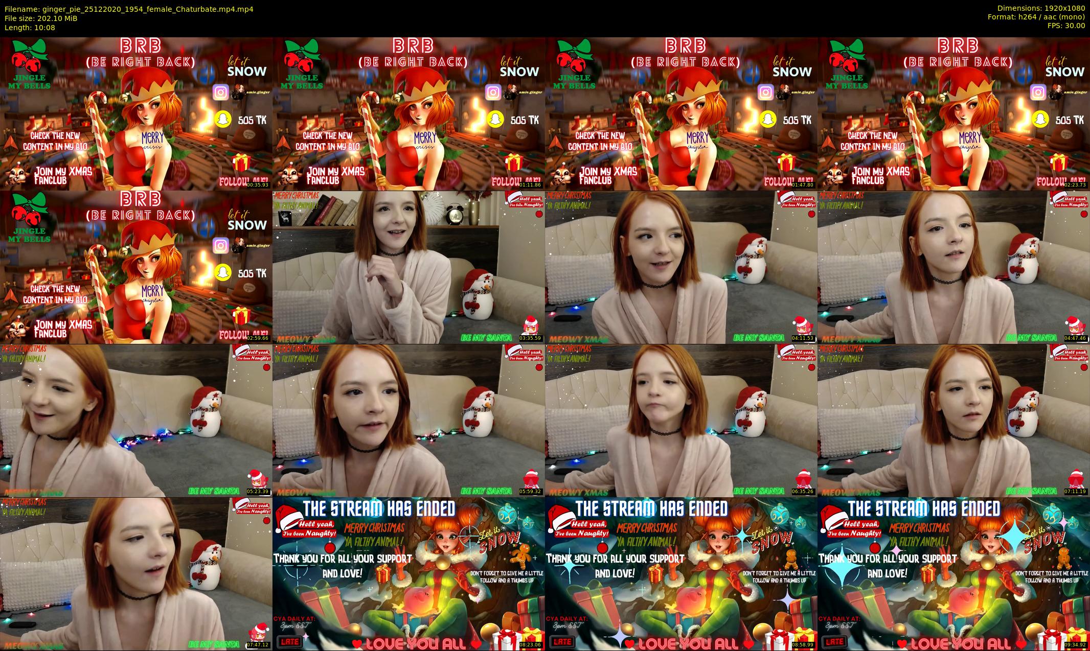 ginger_pie — 11 minute Chaturbate female cam show recording, 1080p, Dec 25, 2020